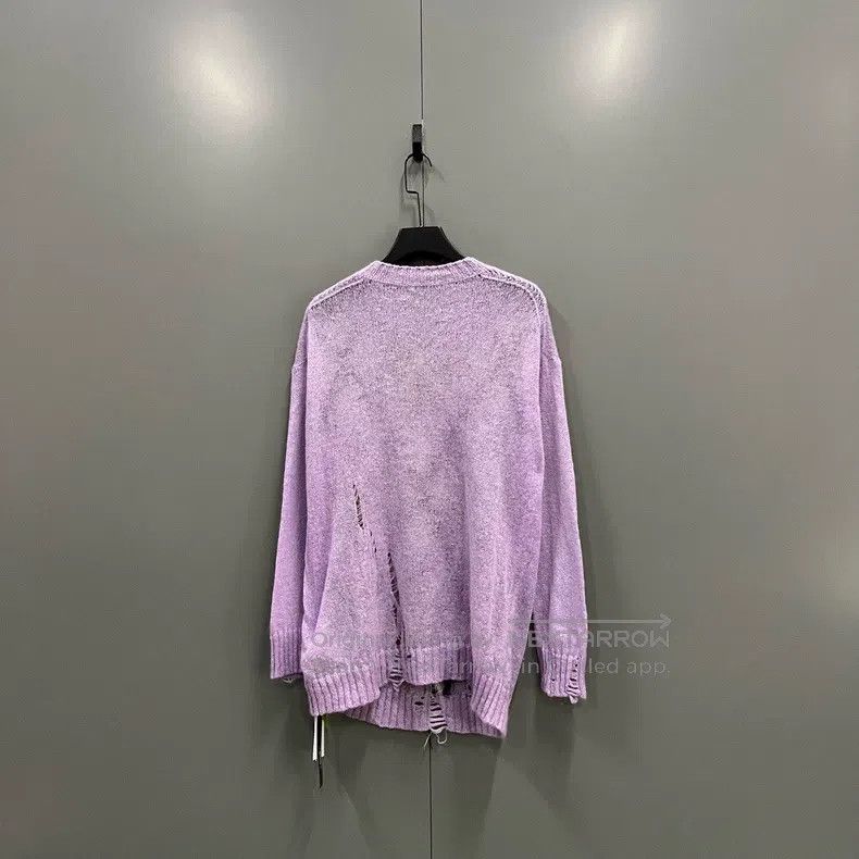 Acne Studios Acne Studios Color Blocked Diamond Pattern Destroyed Knit Size US S / EU 44-46 / 1 - 2 Thumbnail