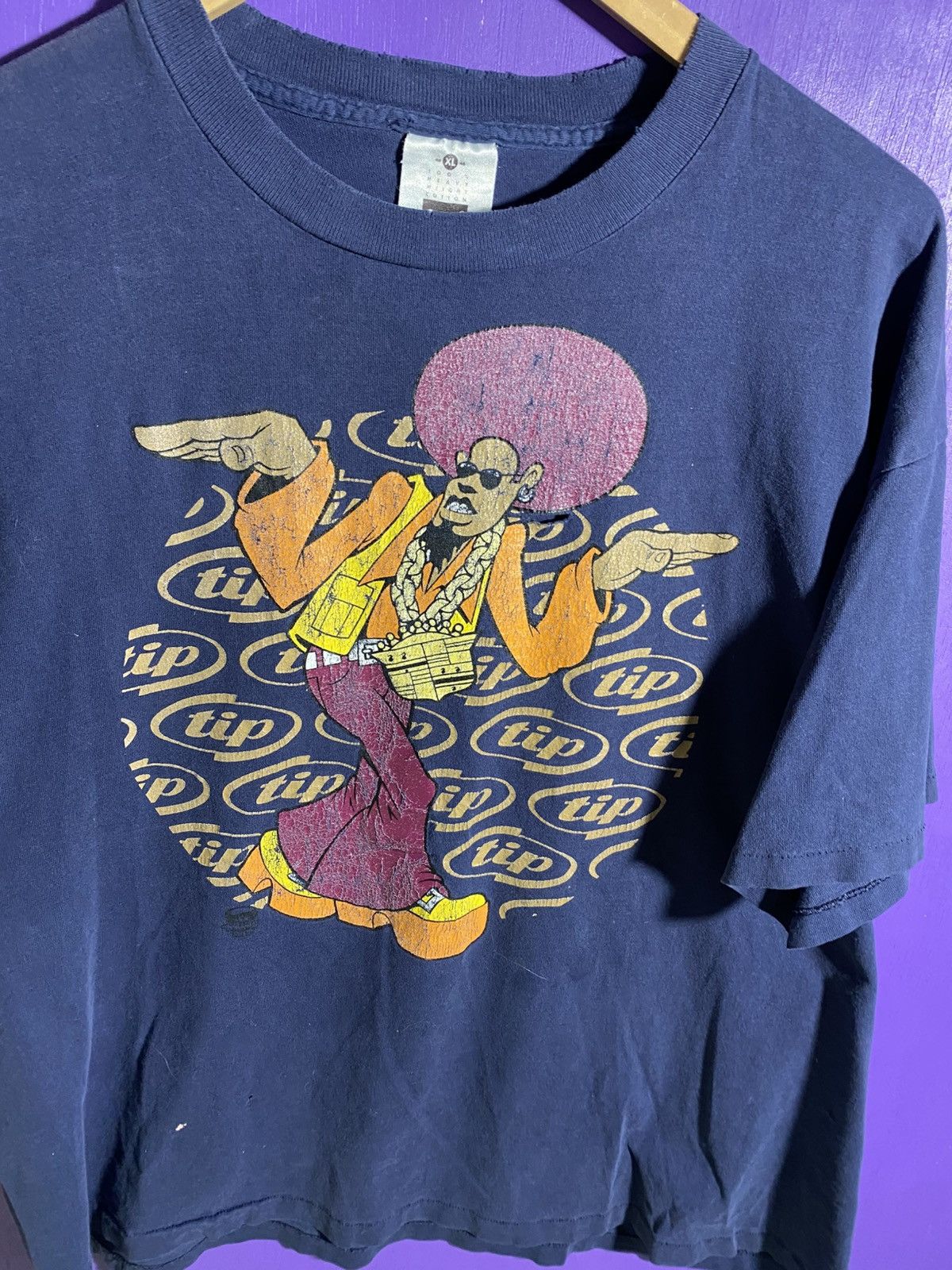Vintage Vintage 90s TIP funky skate wear faded t-shirt Size US XL / EU 56 / 4 - 3 Thumbnail