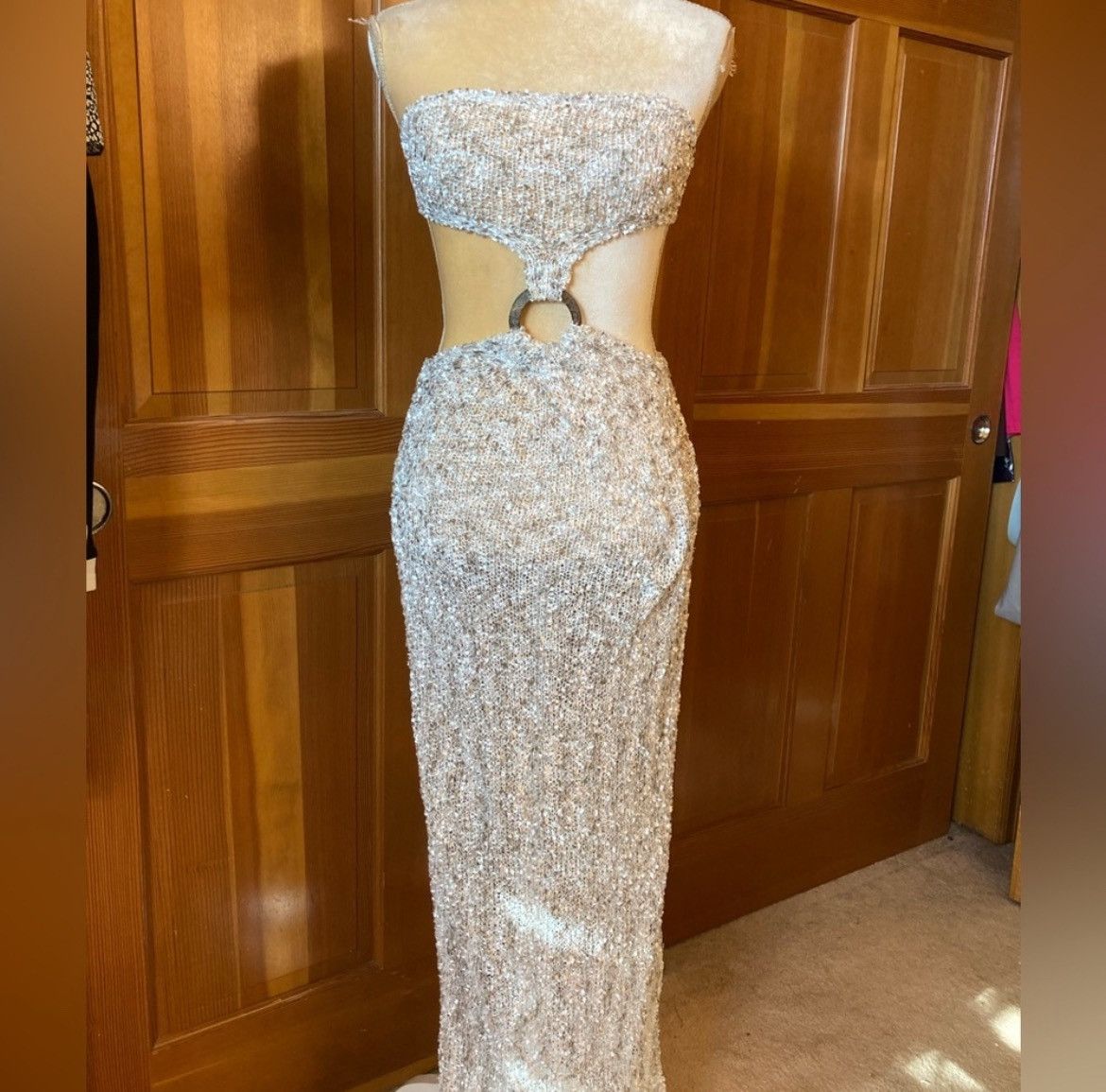 Designer × Levi's NWT, Lavishly Paris Women’s Ring Linked Bandeau Beach Dress Size M / US 6-8 / IT 42-44 - 6 Thumbnail