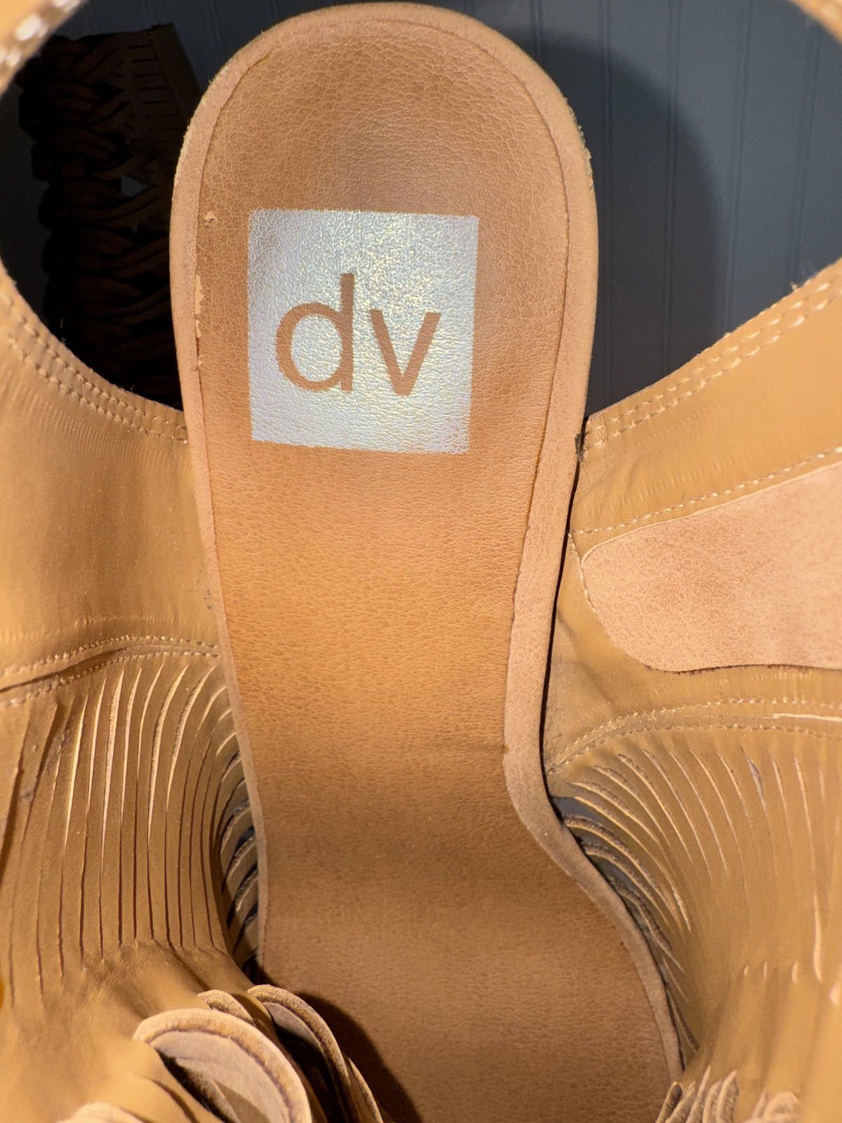 Other Dolce Vita Tan Woven Open Toe Block Heel Sandals Size US 9 / IT 39 - 4 Thumbnail