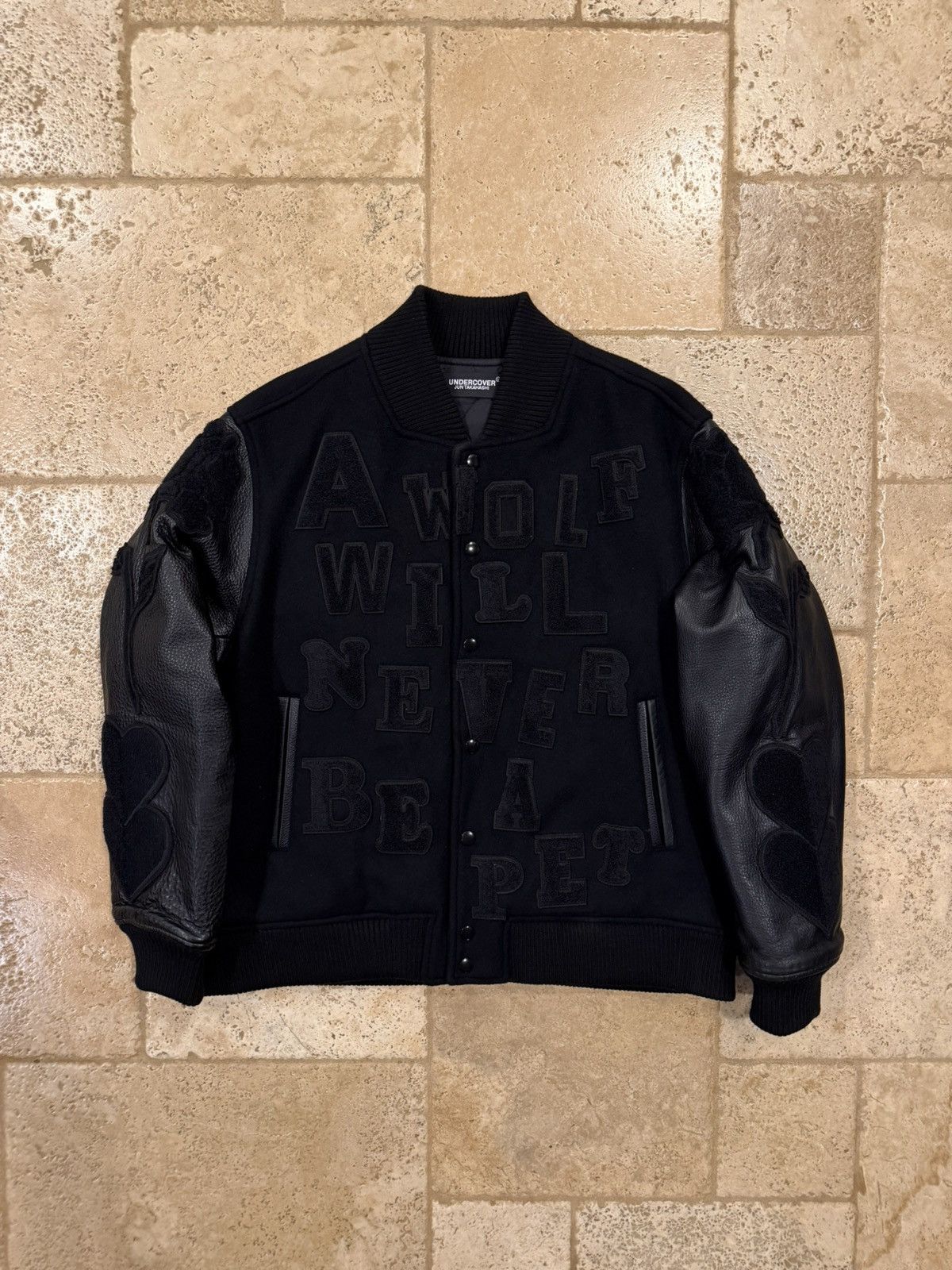 Undercover Undercover Black A Wolf Will Never Be A Pet Varsity Jacket Size US M / EU 48-50 / 2 - 3 Thumbnail