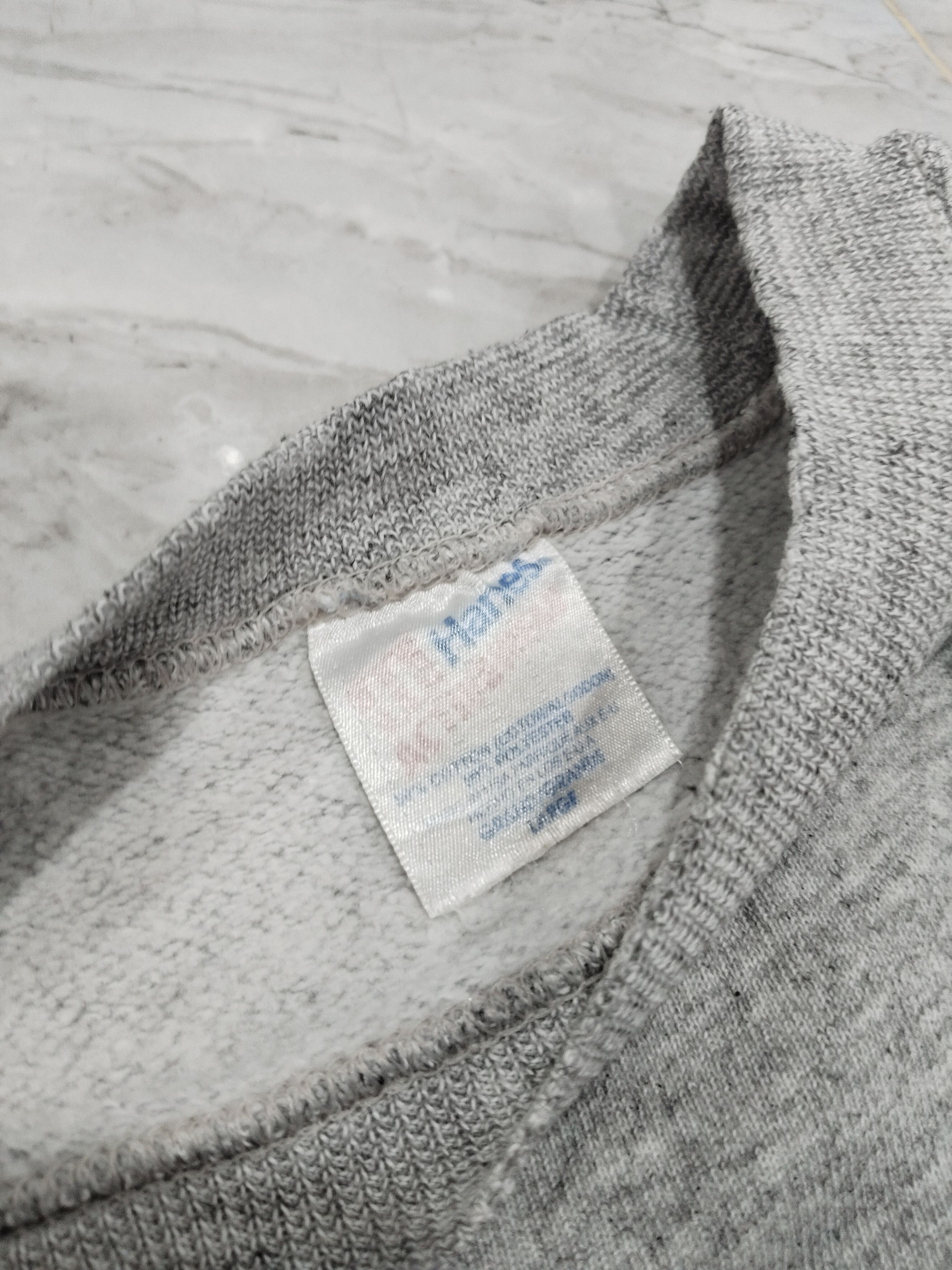 Hanes × Vintage Vintage 80s Hanes Plain Sweatshirt Size US L / EU 52-54 / 3 - 3 Thumbnail