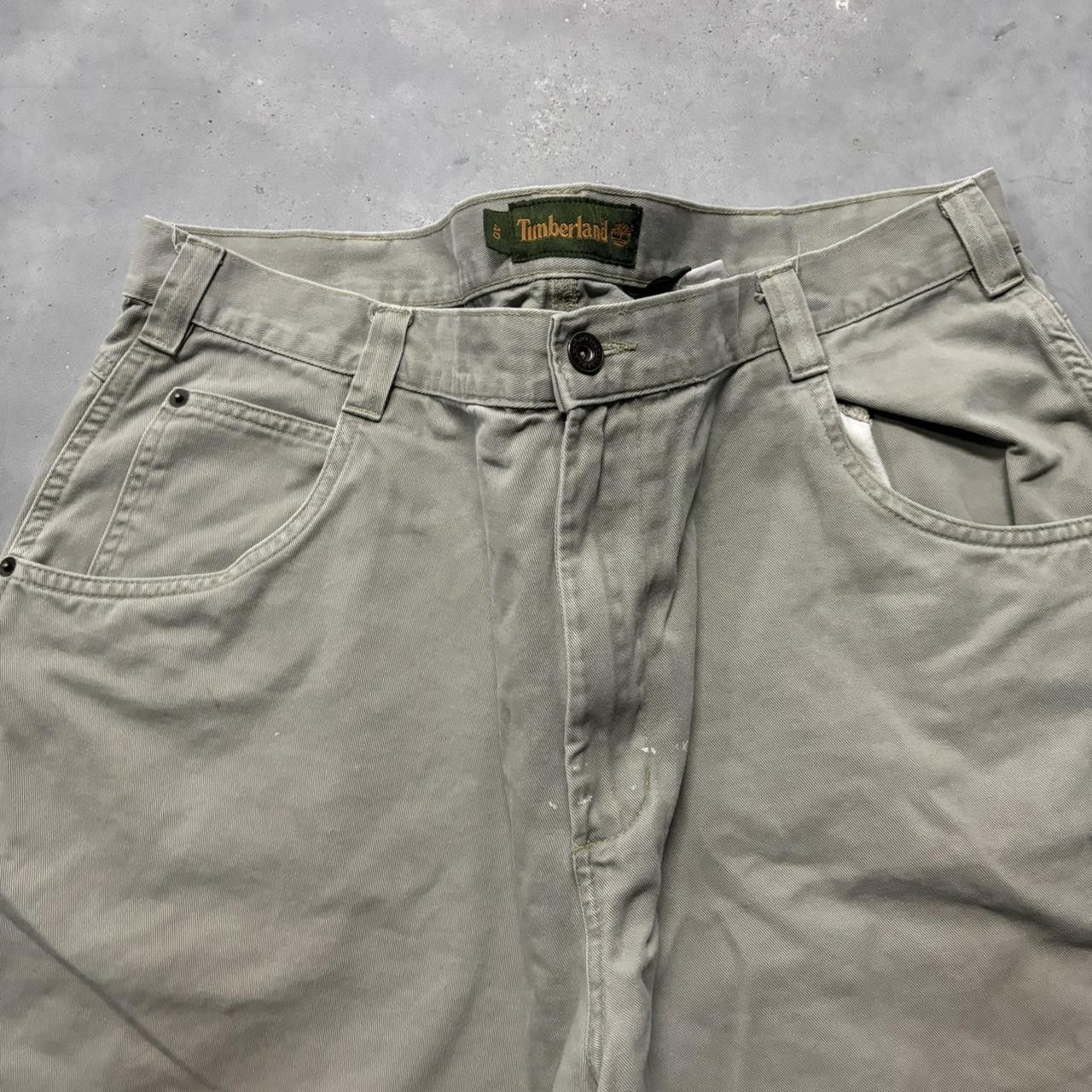 Carhartt × Vintage Crazy Vintage Y2K/2000s Baggy Khaki Skater Style Carpenter Shorts! Size US 38 / EU 54 - 3 Thumbnail