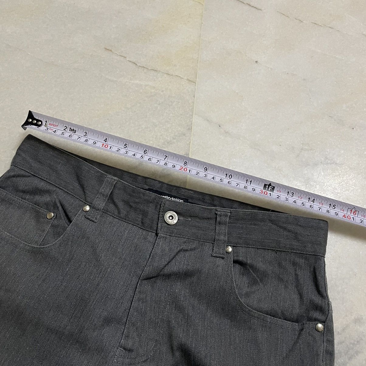 semanticdesign ORIGINAL DESIGNER SEMANTICS SLACK COTTON BUCKLE BACK (31×42 Size US 31 - 8 Thumbnail