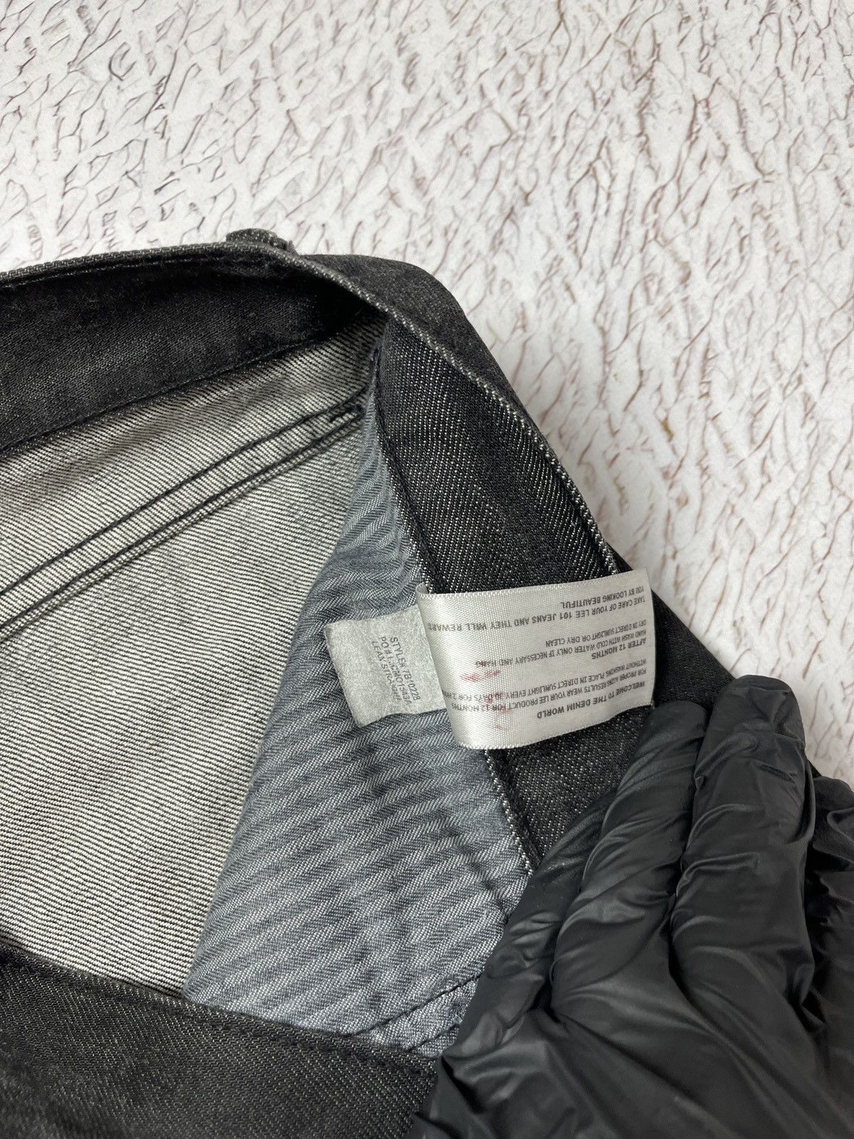 Lee Lee made in USA selvedge graphite black denim jeans Size US 31 - 17 Thumbnail