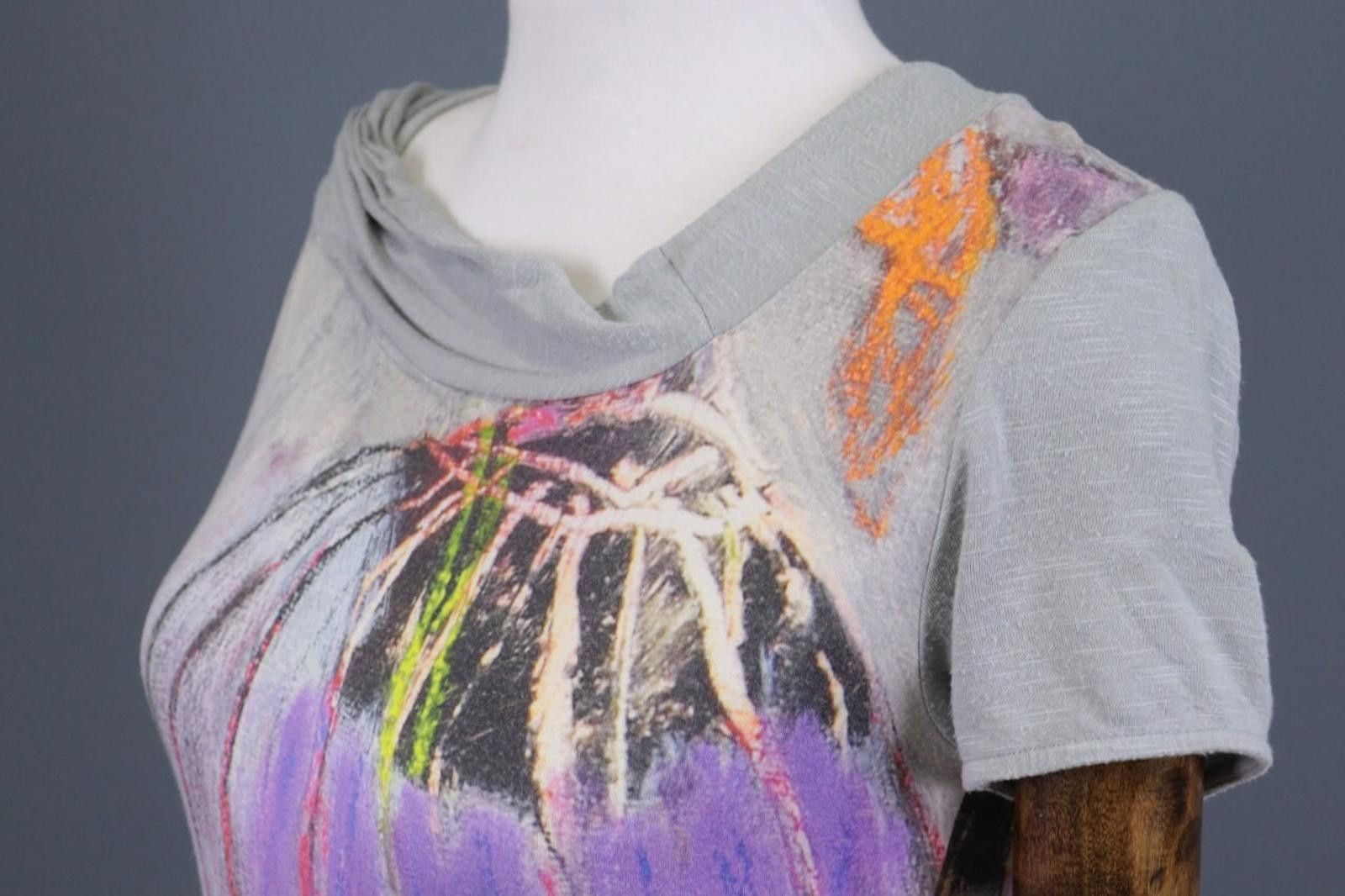 Designer Aventures des Toiles Multicolor Abstract A-Line Dress 36 Size M / US 6-8 / IT 42-44 - 8 Thumbnail