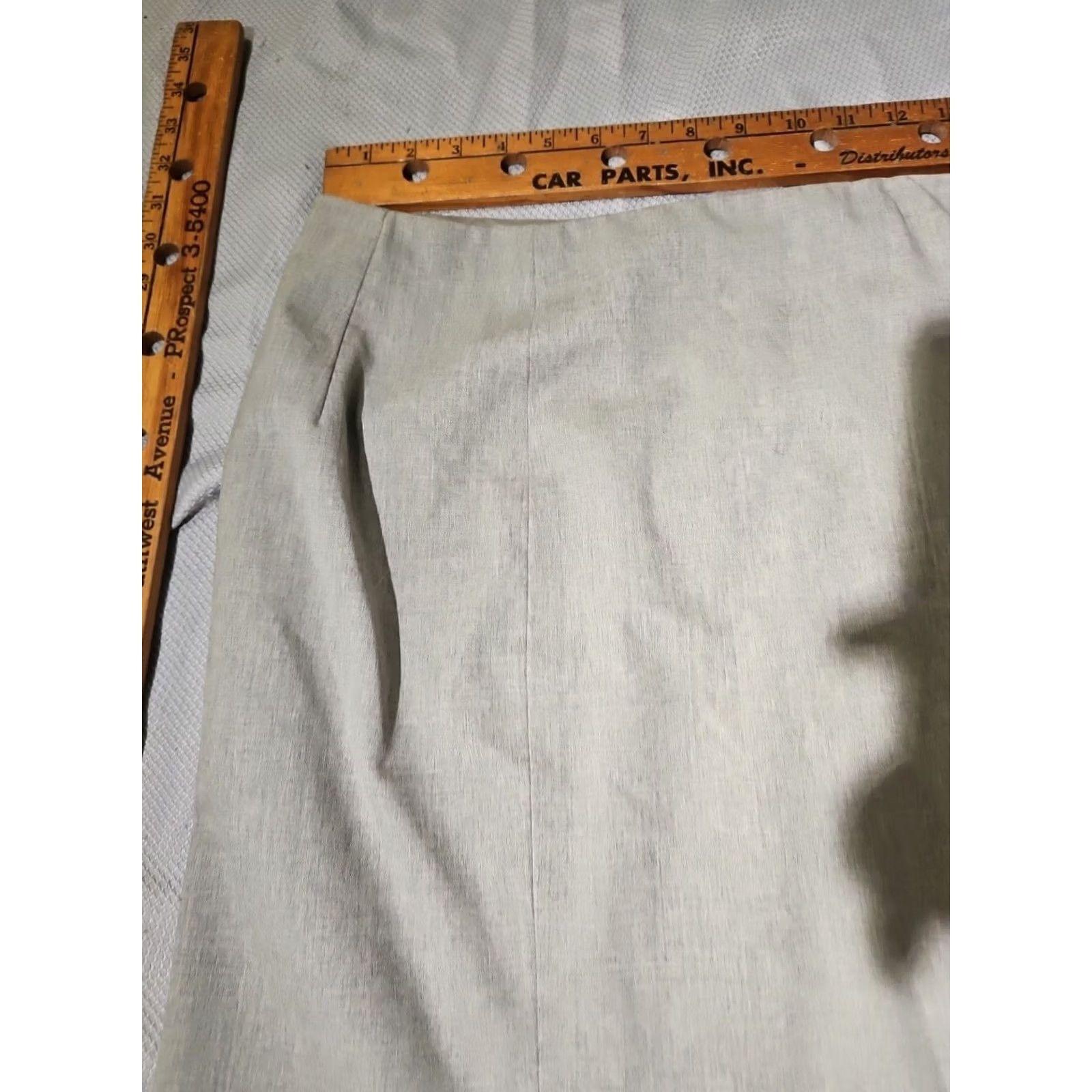 Ralph Lauren VINTAGE? No. Lauren Ralph Lauren Skirt Women Midi Beige Wool Lined Zip Nwt 12 Luxury Preppy Size 34" / US 12 / IT 48 - 3 Thumbnail