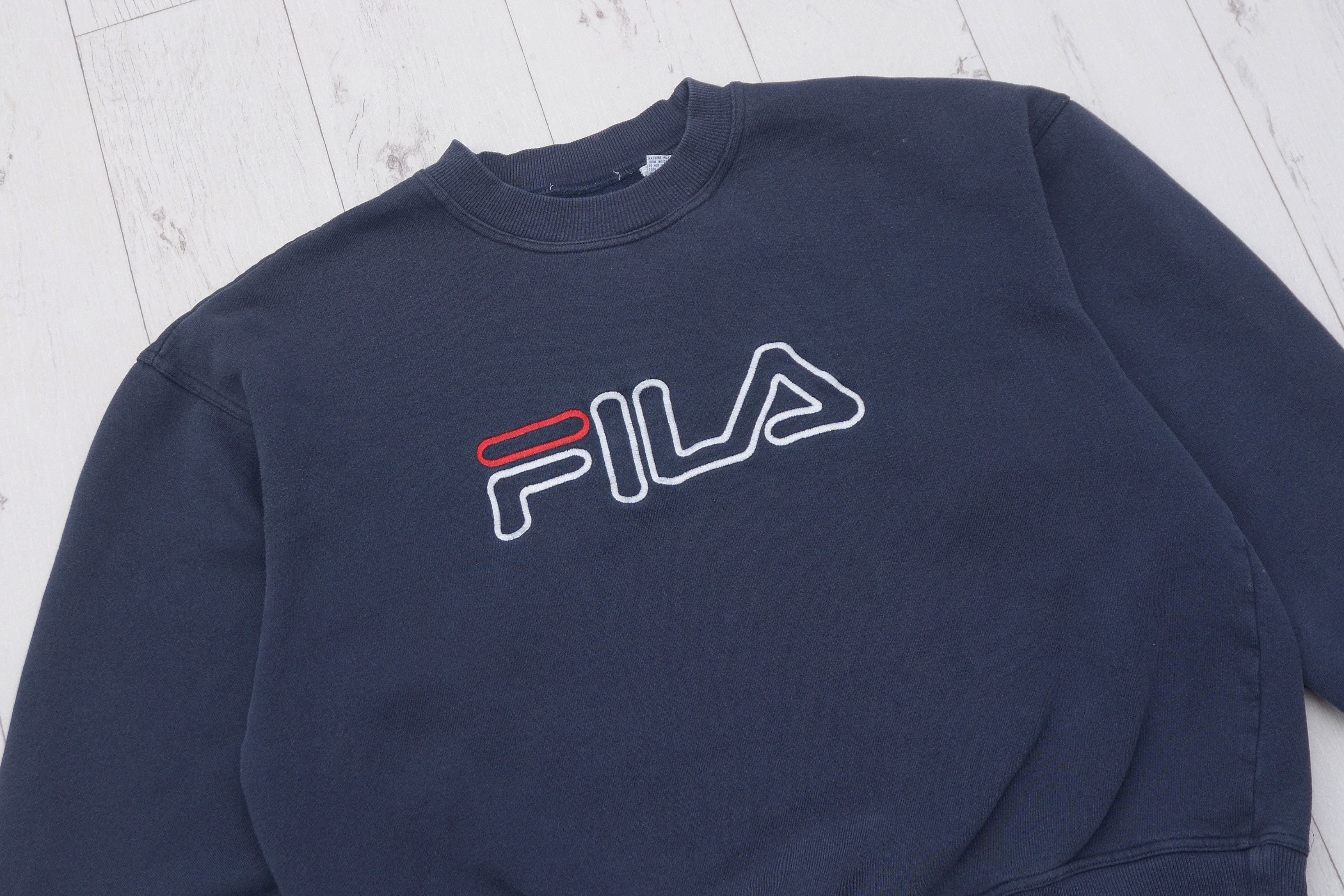 Fila × Vintage Vintage Fila Sweatsirt Size L Oversized Worn Big Logo Y2K Size US L / EU 52-54 / 3 - 2 Thumbnail