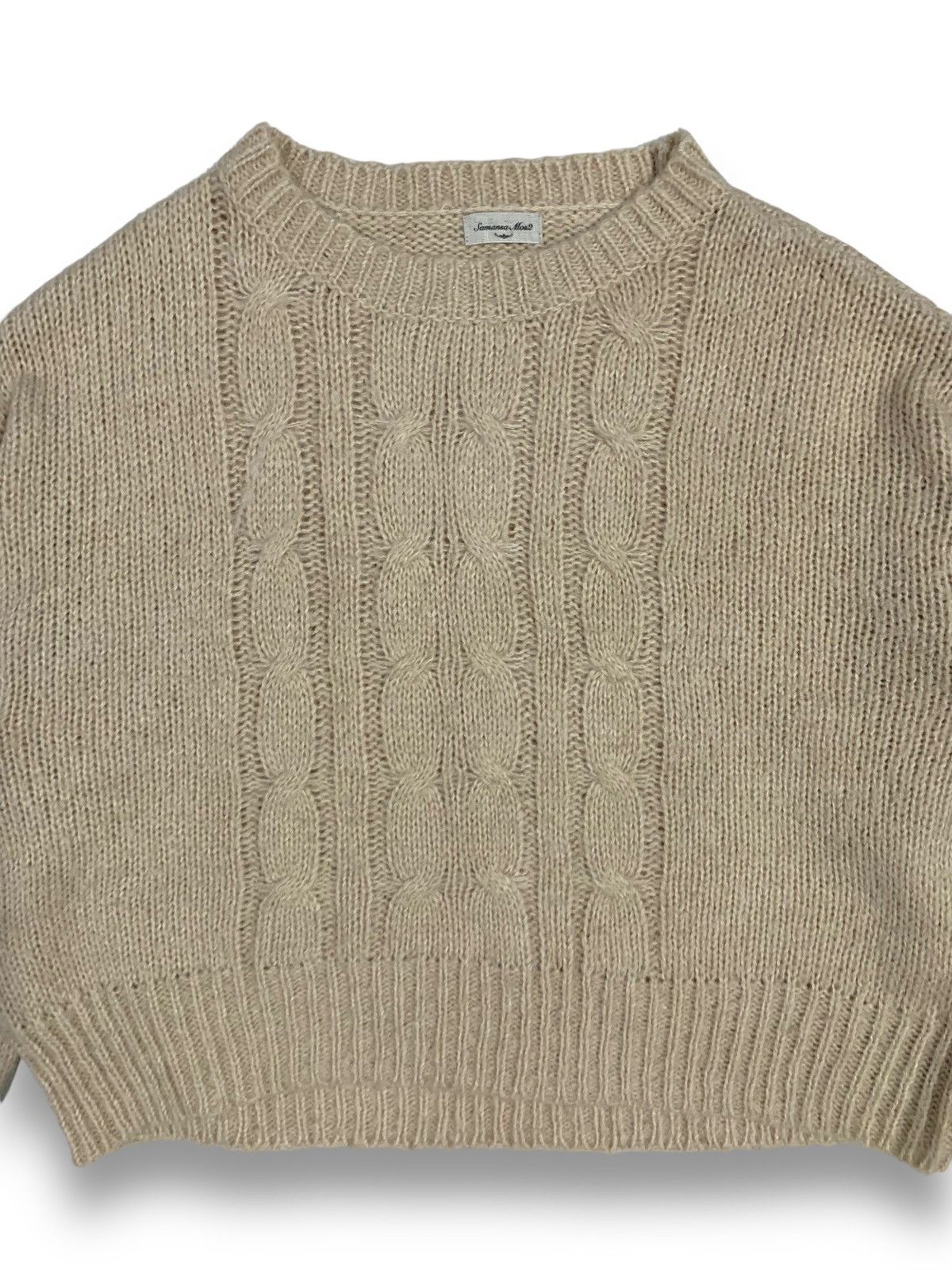 Japanese Brand Vintage Japanese Brand Oversized Cable Knitted Sweater Size ONE SIZE - 3 Thumbnail