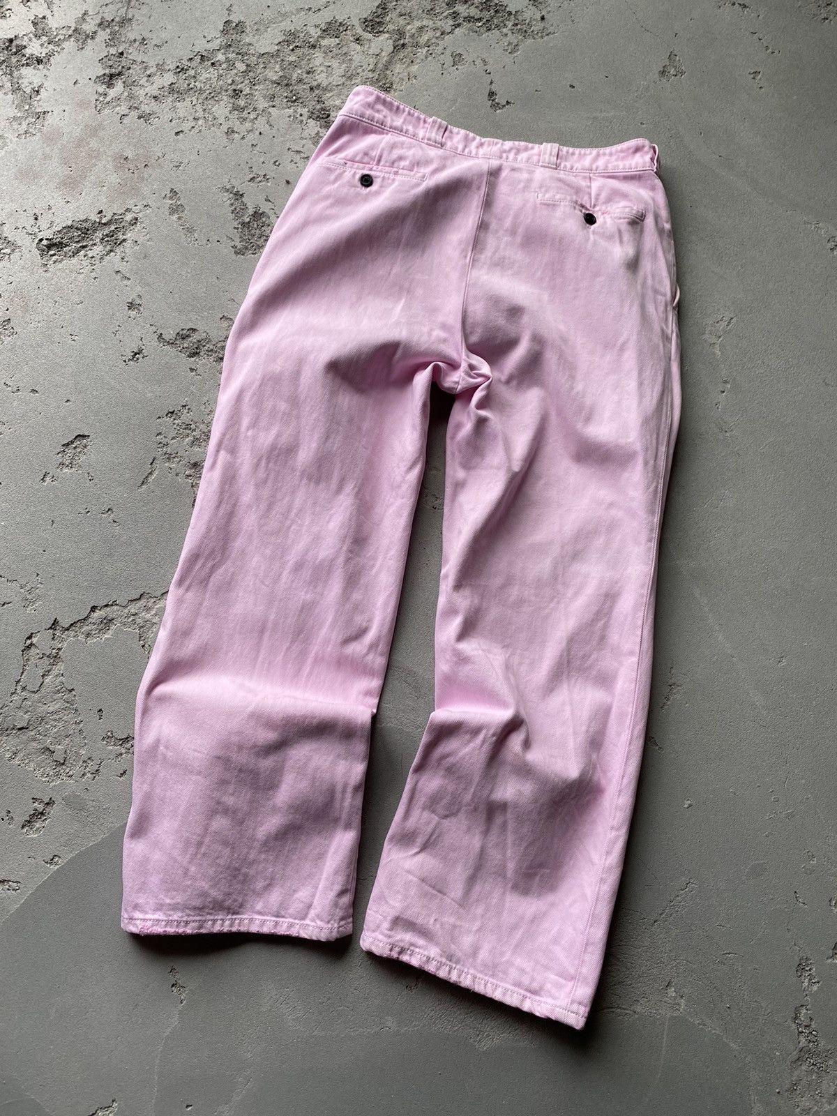 Prada Prada cropped Pleated Cotton-Twill Trousers pants pink Size US 32 / EU 48 - 6 Thumbnail