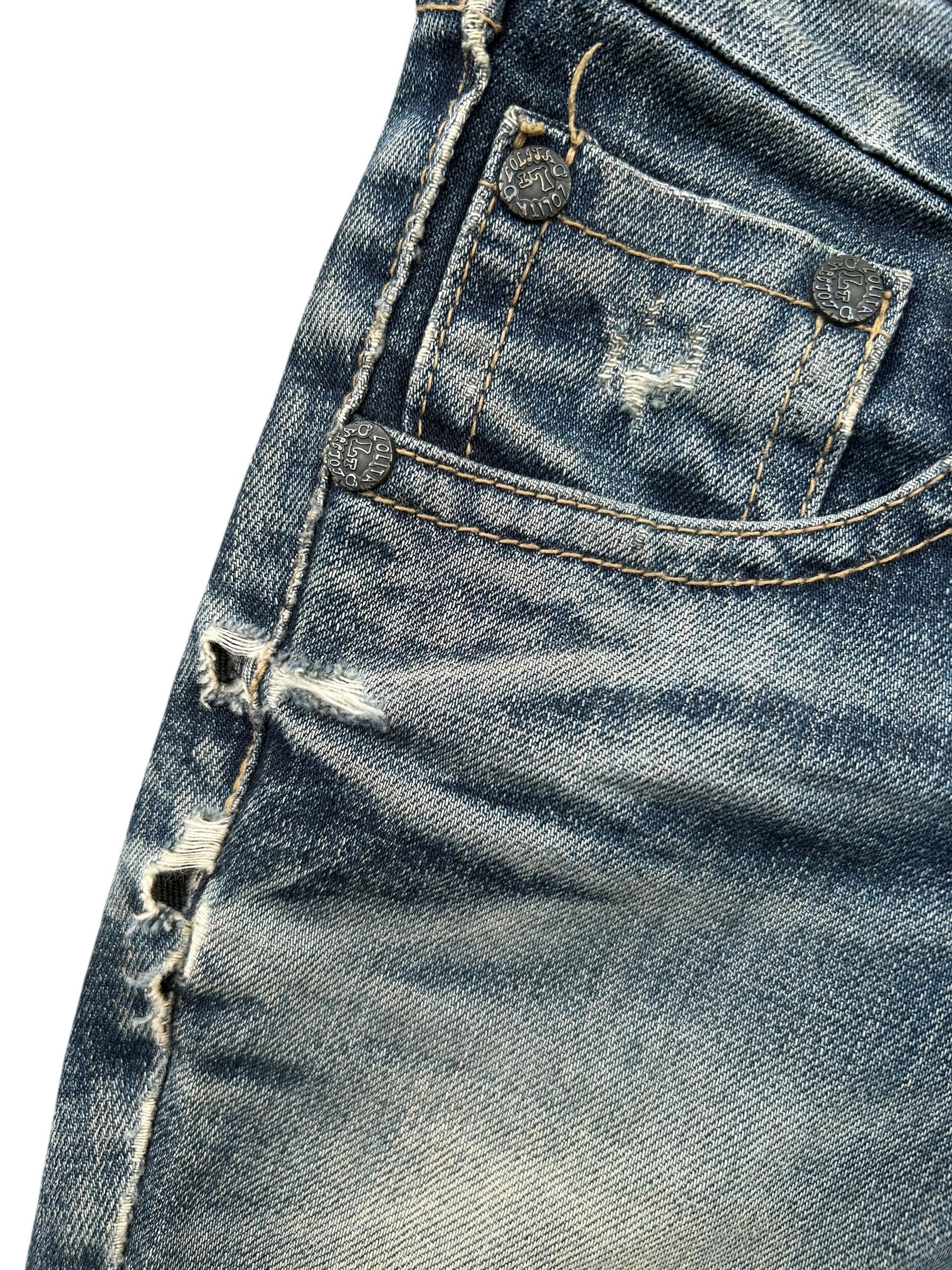 Japanese Brand × Kapital × Vintage Flare Lolita Male Japanese Punk Bondage Denim Jeans Size US 29 - 6 Thumbnail