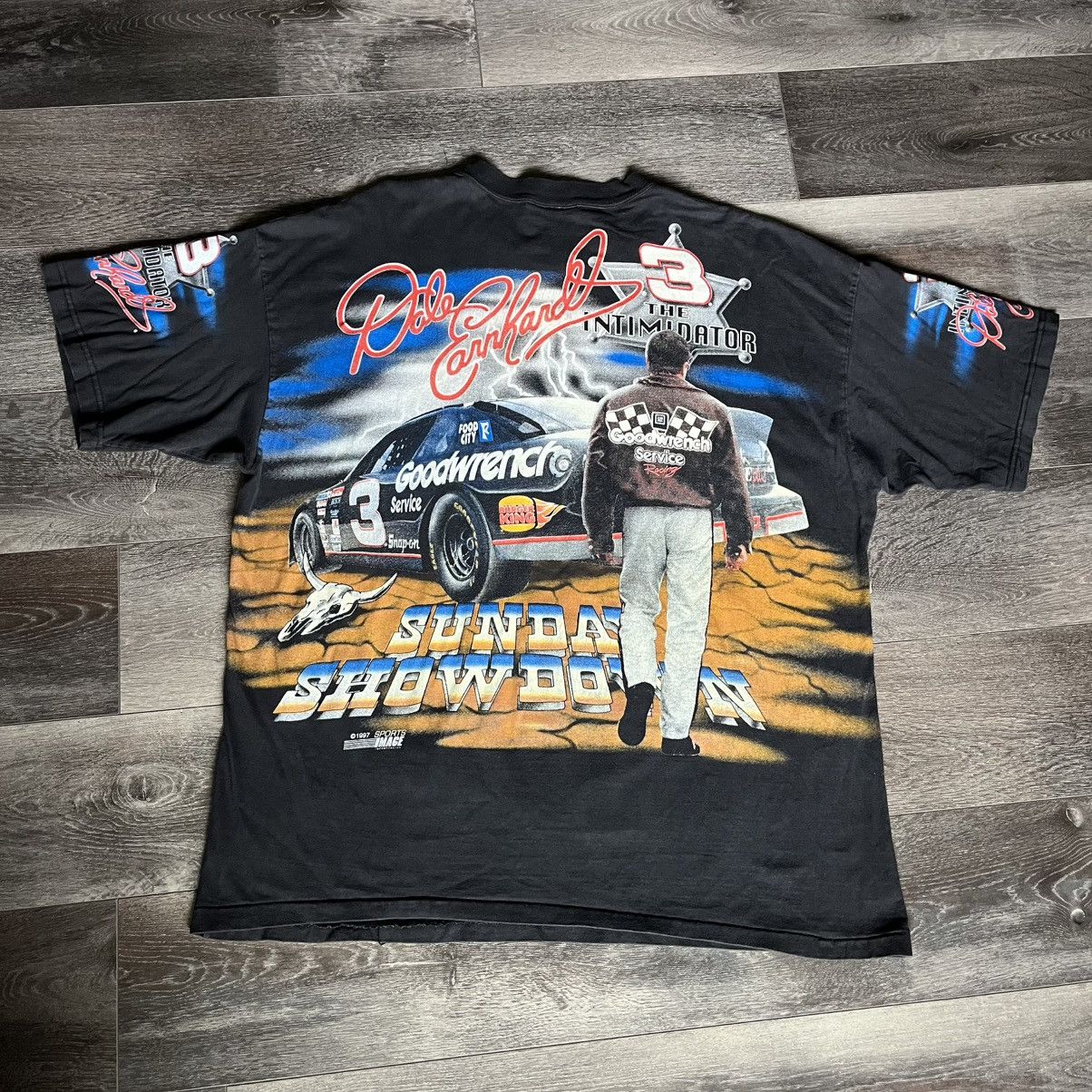 NASCAR Vintage 1997 NASCAR Dale Earnhardt All Over Print Horses Tee Size US XXL / EU 58 / 5 - 2 Thumbnail