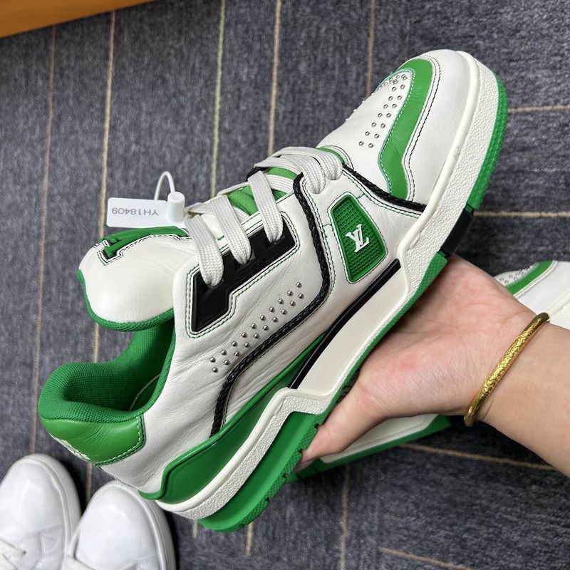 Louis Vuitton Louis Vuitton Green Low-Top Trainers for All -2508 Size US 8 / EU 41 - 6 Thumbnail