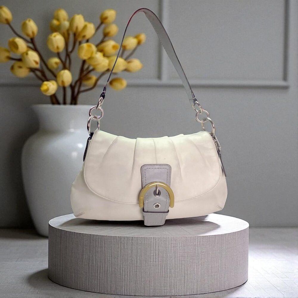 Coach COACH Soho White/ivory grey buckle shoulder bag Size ONE SIZE - 1 Thumbnail