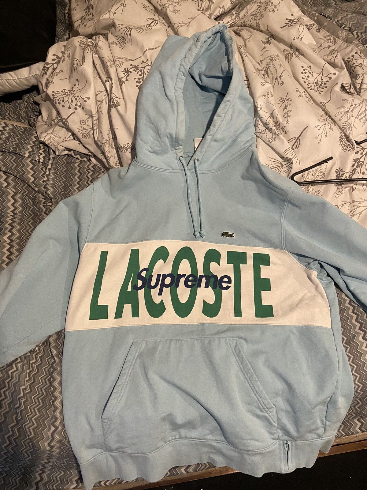 Lacoste × Supreme Supreme x Lacoste Blue Hoodie Size US L / EU 52-54 / 3 - 1 Thumbnail
