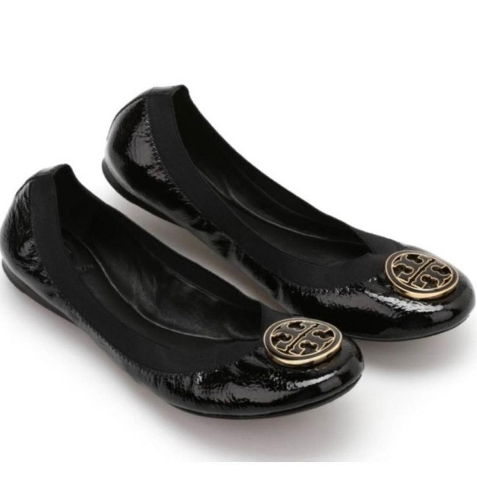 Other Tory Burch Black Flats with Gold Logo Size US 6.5 / IT 36.5 - 5 Thumbnail