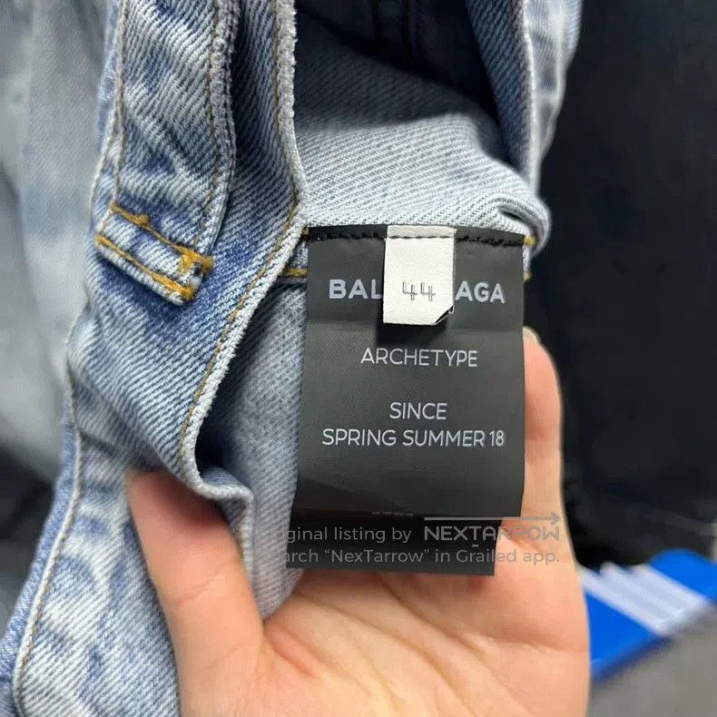 Balenciaga Balenciaga Blue Logo Denim Jacket. Size US S / EU 44-46 / 1 - 6 Thumbnail