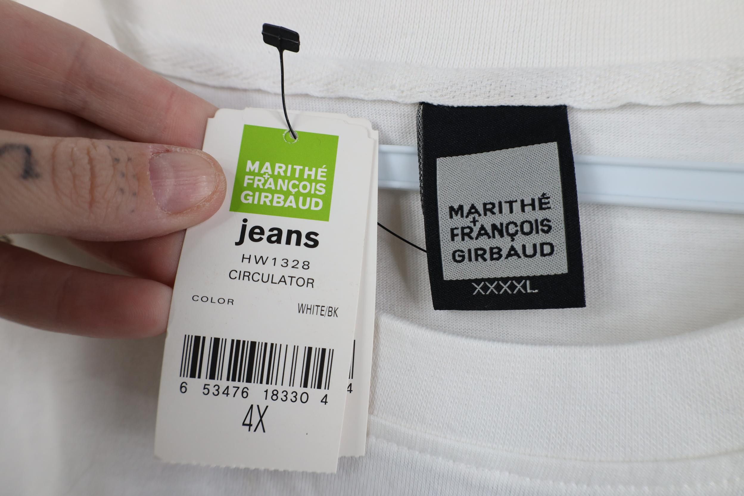 Marithe + Francois Girbaud Deadstock Vintage 90s Marithe Francois Girbaud T-Shirt White Size US XXL / EU 58 / 5 - 6 Thumbnail