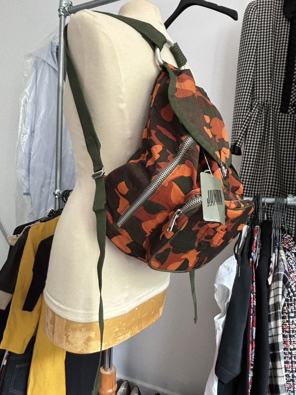 Jean Paul Gaultier Junior Gaultier AW 1989 heart camo backpack Size ONE SIZE - 2 Thumbnail