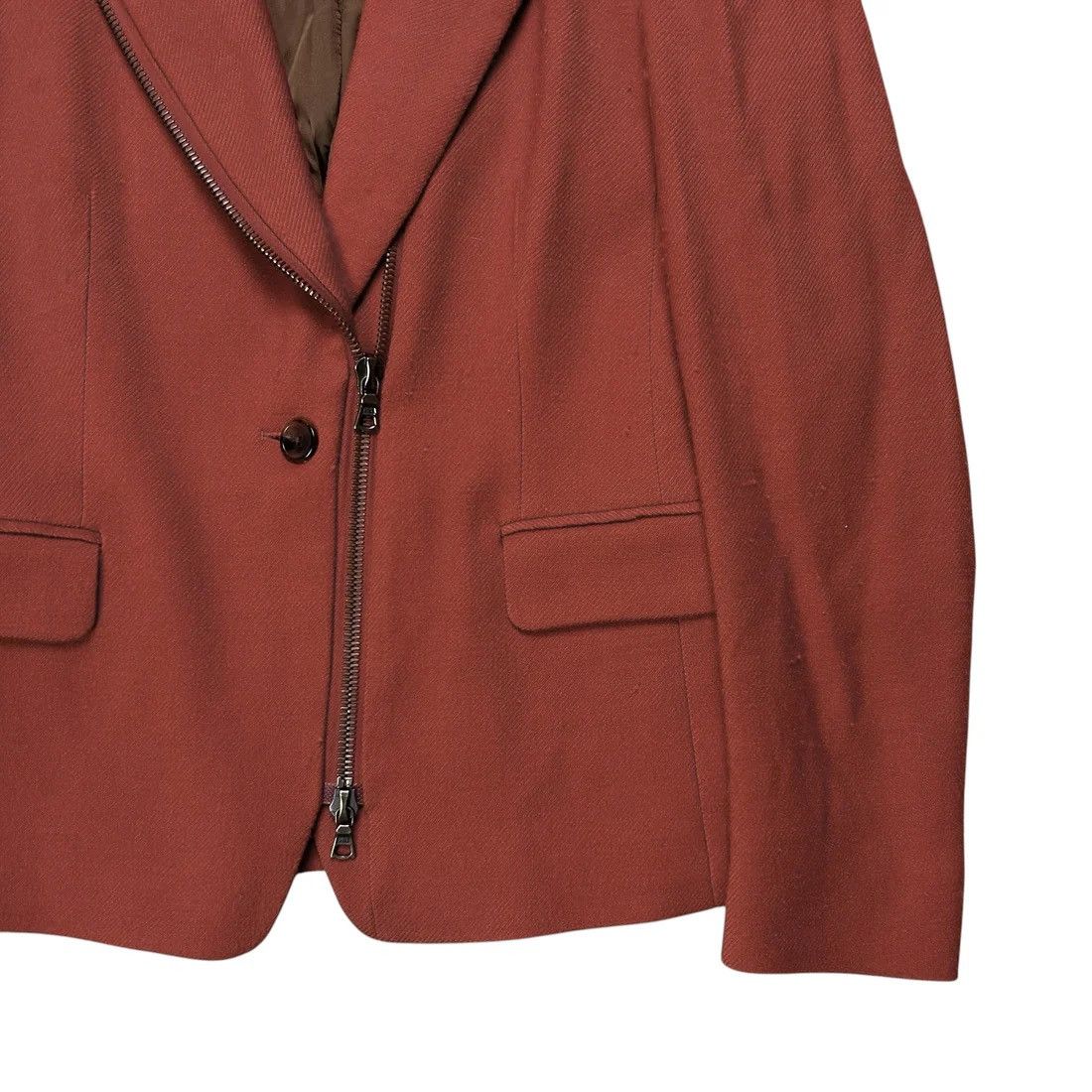 Dries Van Noten Dries Van Noten Zip Brushed Wool Blazer - AW11 Size US XS / EU 42 / 0 - 7 Thumbnail