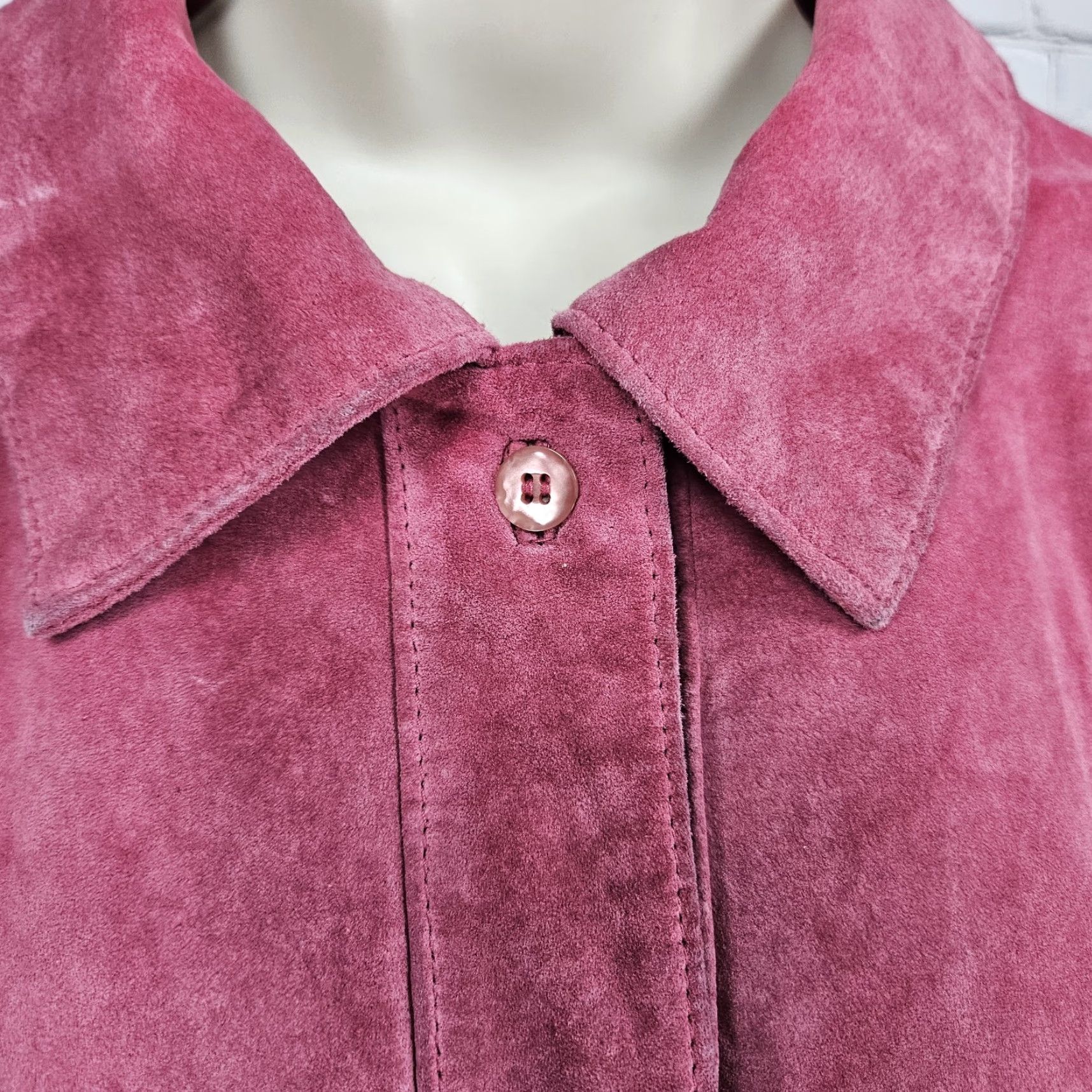 Vintage Classic Pink Bernardo Suede Collared Shacket Jacket 1X User: Classic Pink Bernardo Suede Collared Shacket Jacket 1X Size XL / US 12-14 / IT 48-50 - 5 Thumbnail