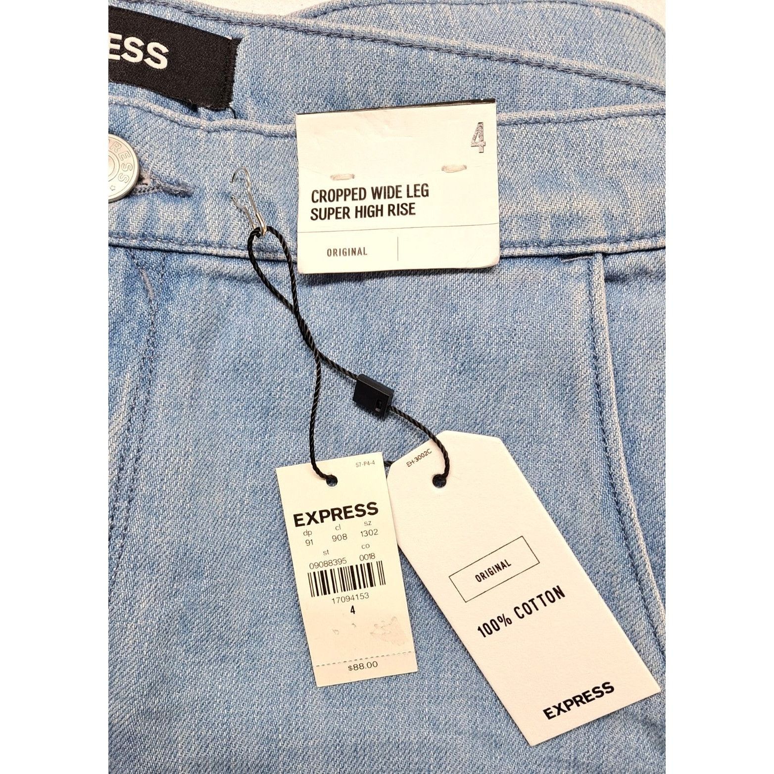 Express Express Cropped Wide Leg Super High Rise Jeans Women Size 4 Size 27" / US 4 / IT 40 - 3 Thumbnail