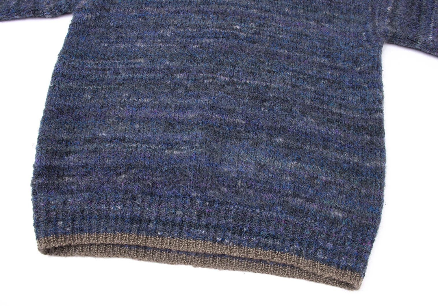 Issey Miyake Wool Nylon Mix Color Knit Sweater in Blue, Size M Size US M / EU 48-50 / 2 - 7 Thumbnail