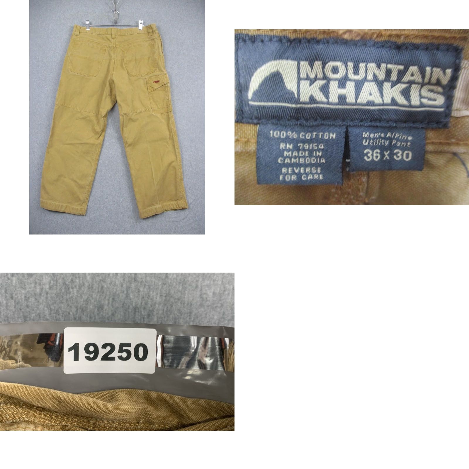 Mountain Khakis Mountain Khakis Cargo Pants 36x26 Beige Alpine Utility Canvas Workwear Mens Size US 36 / EU 52 - 8 Thumbnail