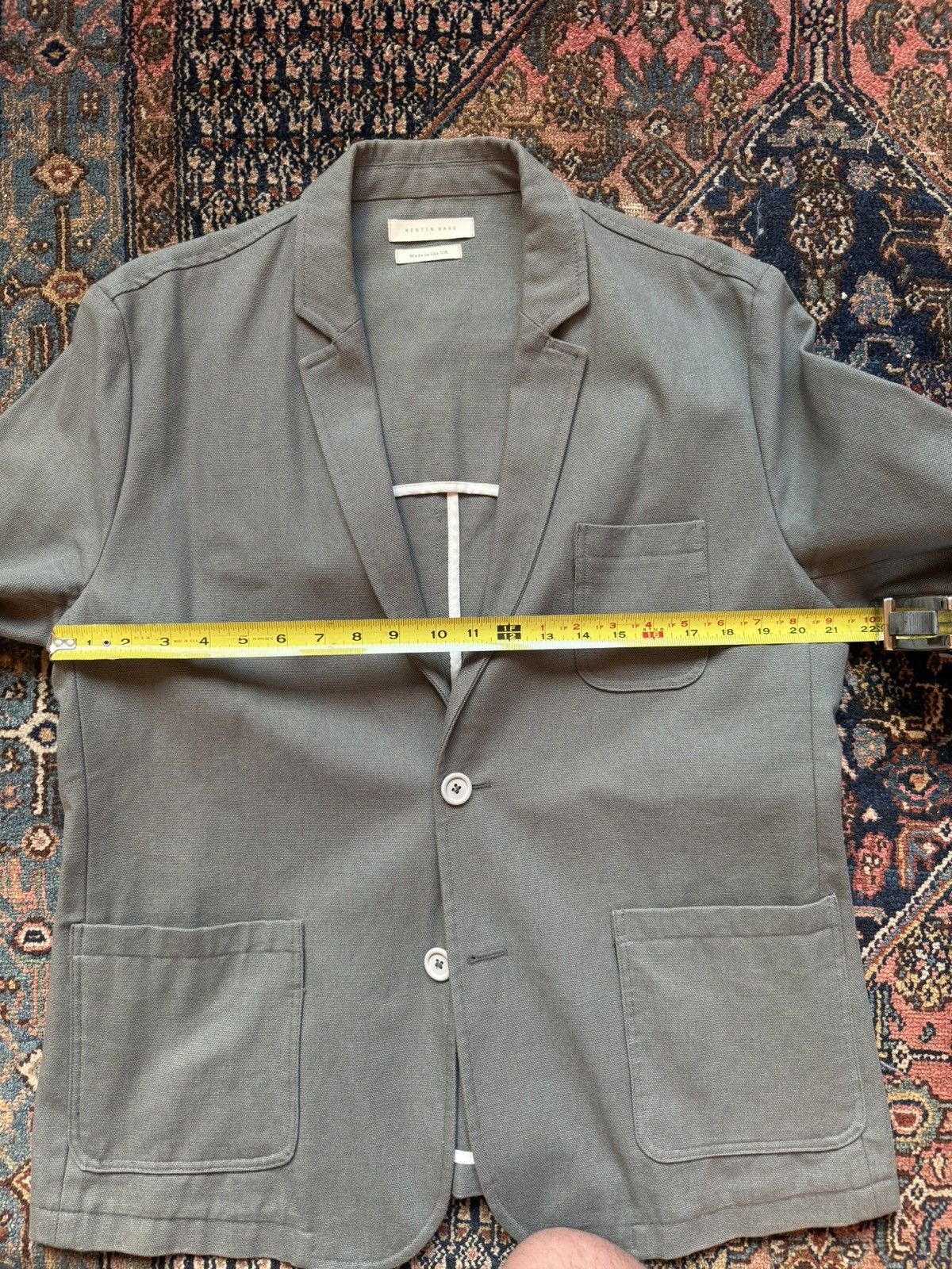 KESTIN Constructed Blazer Sage Size 42R - 6 Thumbnail