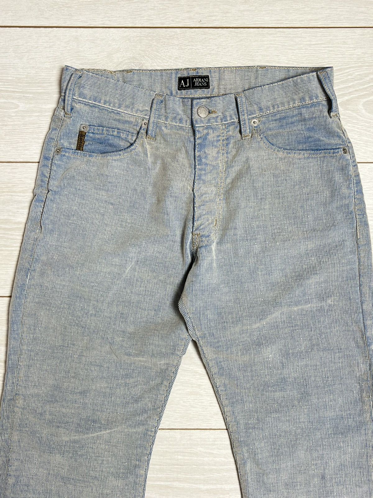 Armani VINTAGE Armani Jeans Archival Pinstripe Trousers Made Italy Size US 32 / EU 48 - 7 Thumbnail