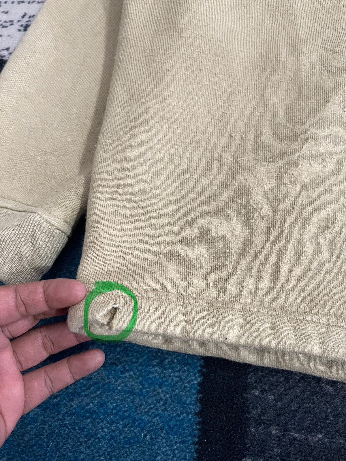 Stone Island Vintage 1999 Stone Island Beige Fleece Lined Hoodie Jacket Size US L / EU 52-54 / 3 - 22 Thumbnail