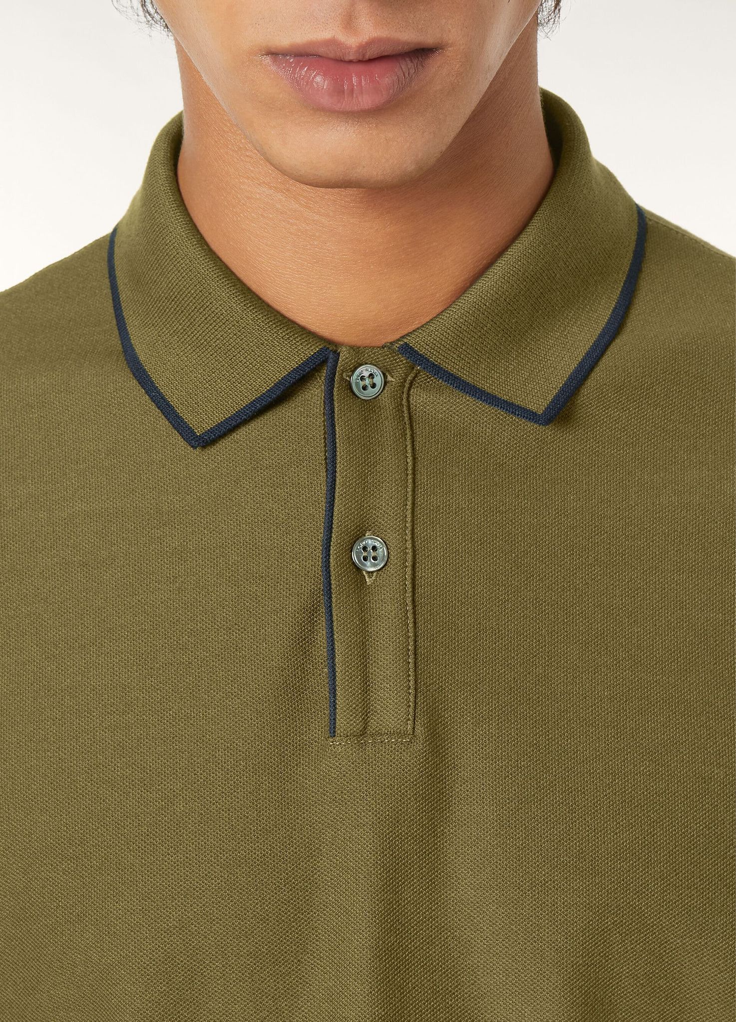 Loro Piana o1w1db10126 FAI4903 Brentwood Polo Shirt in Olive Green Size US M / EU 48-50 / 2 - 2 Thumbnail