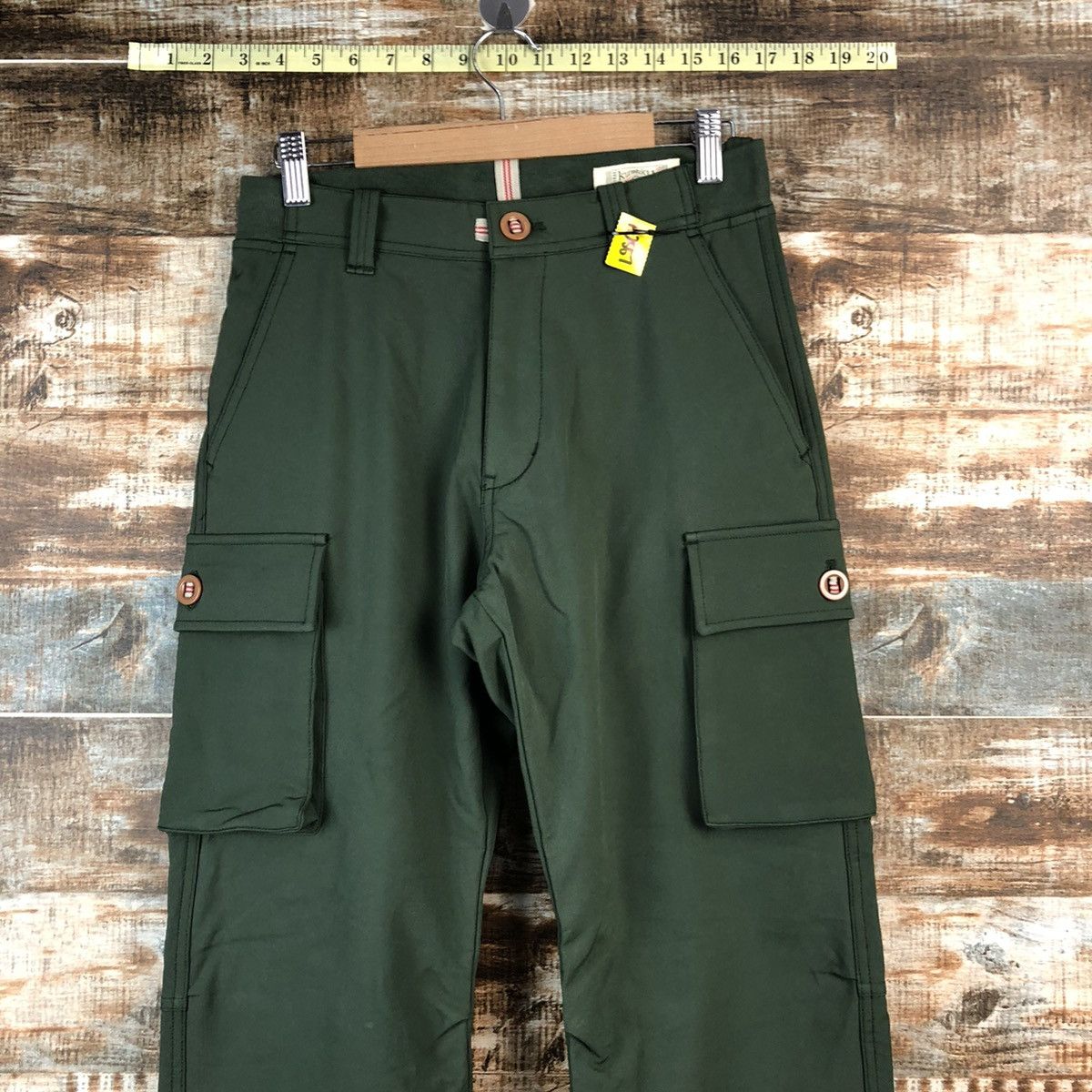 Japanese Brand Kurasufuku workwear Green Cargo Multipocket Pants #A2557 Size US 27 - 4 Thumbnail