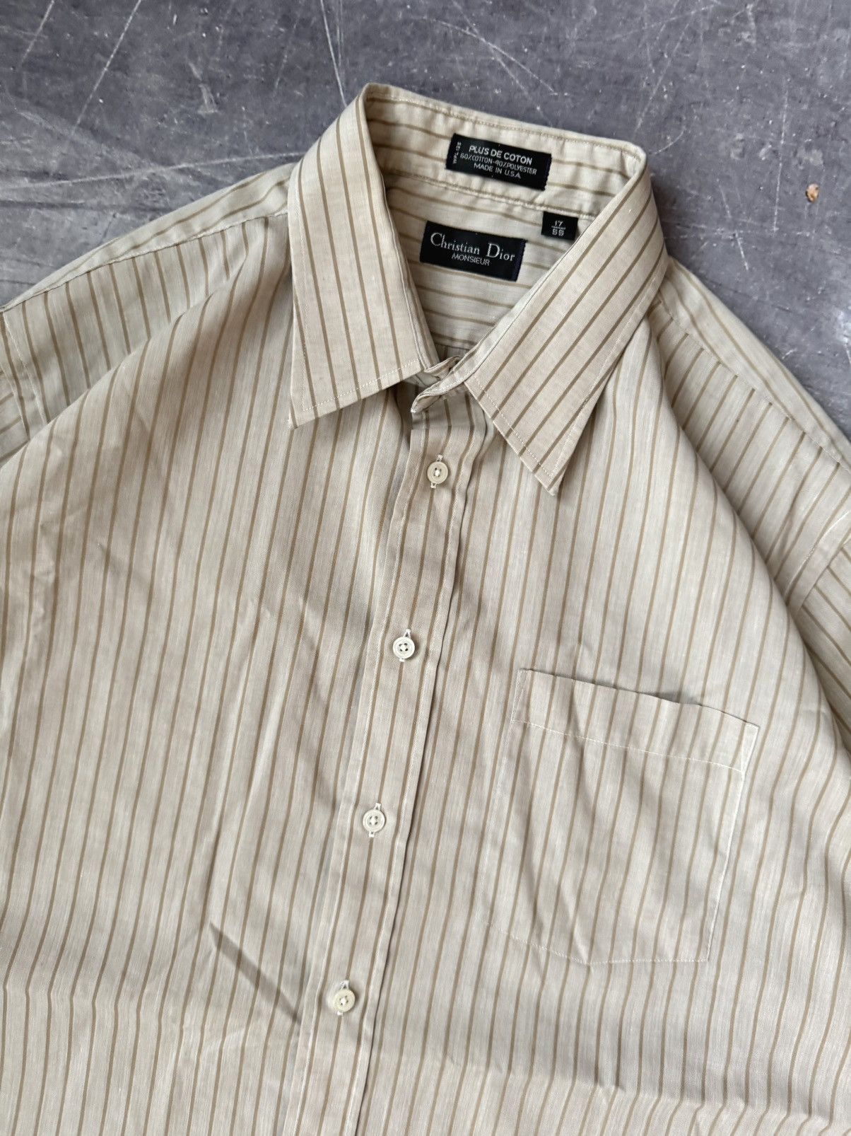 Christian Dior Monsieur Vintage Christian Dior Short-Sleeve Buttondown Shirt (L) Size US L / EU 52-54 / 3 - 3 Thumbnail