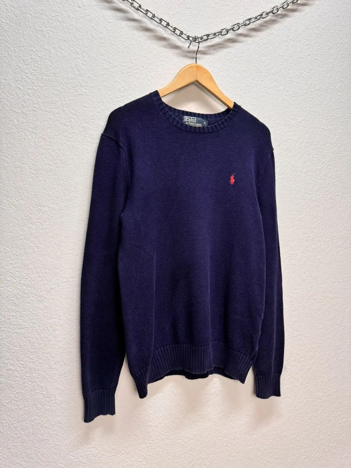 Polo Ralph Lauren × Ralph Lauren Polo Ralph Lauren Cable Knit wool blue sweater Size US M / EU 48-50 / 2 - 6 Thumbnail