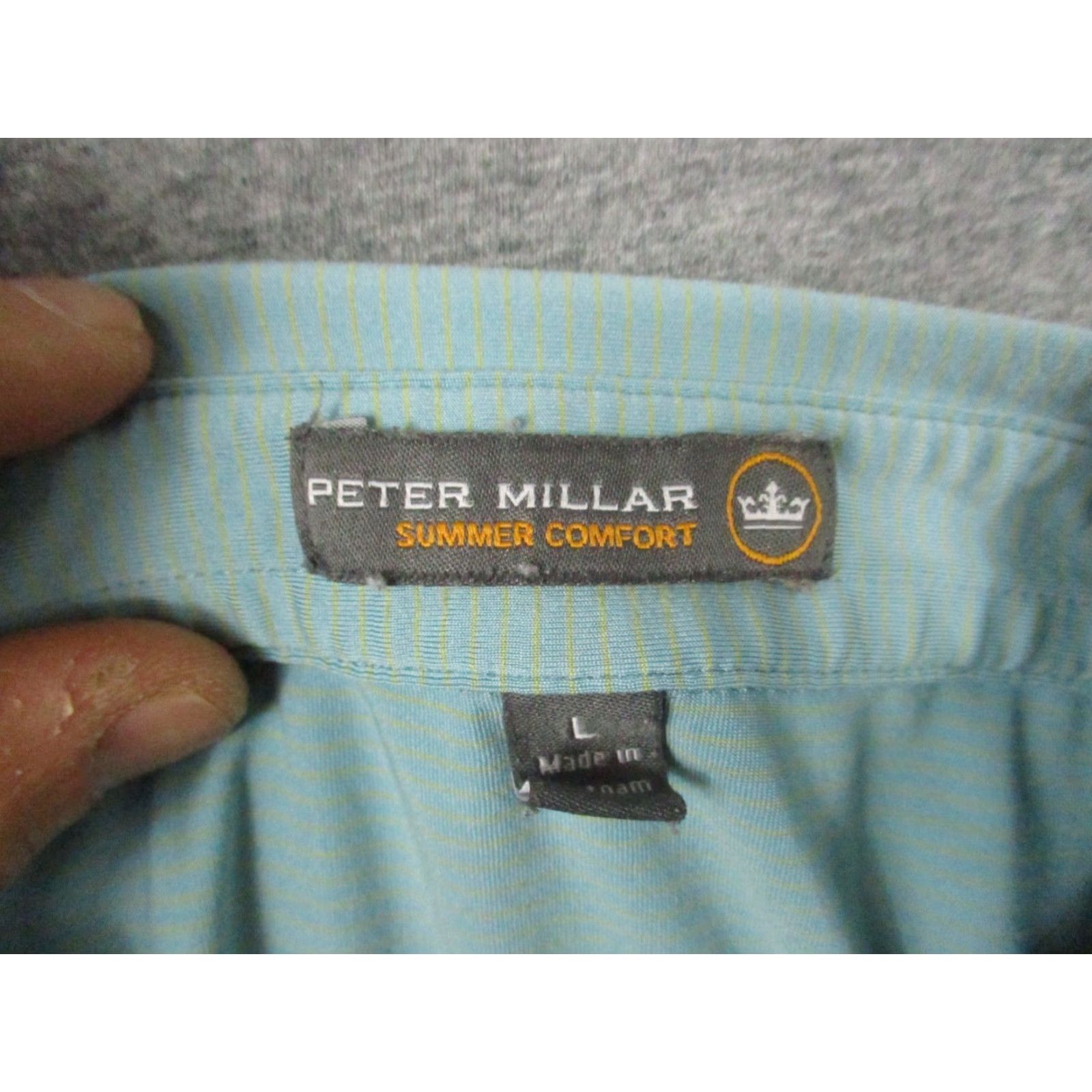 Peter Millar Peter Millar Summer Comfort Polo Shirt Large Mens Mint Green Size US L / EU 52-54 / 3 - 6 Thumbnail