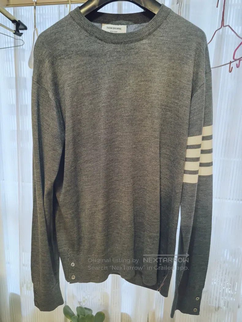Thom Browne Thom Browne Gray sweater Size US XL / EU 56 / 4 - 1 Thumbnail
