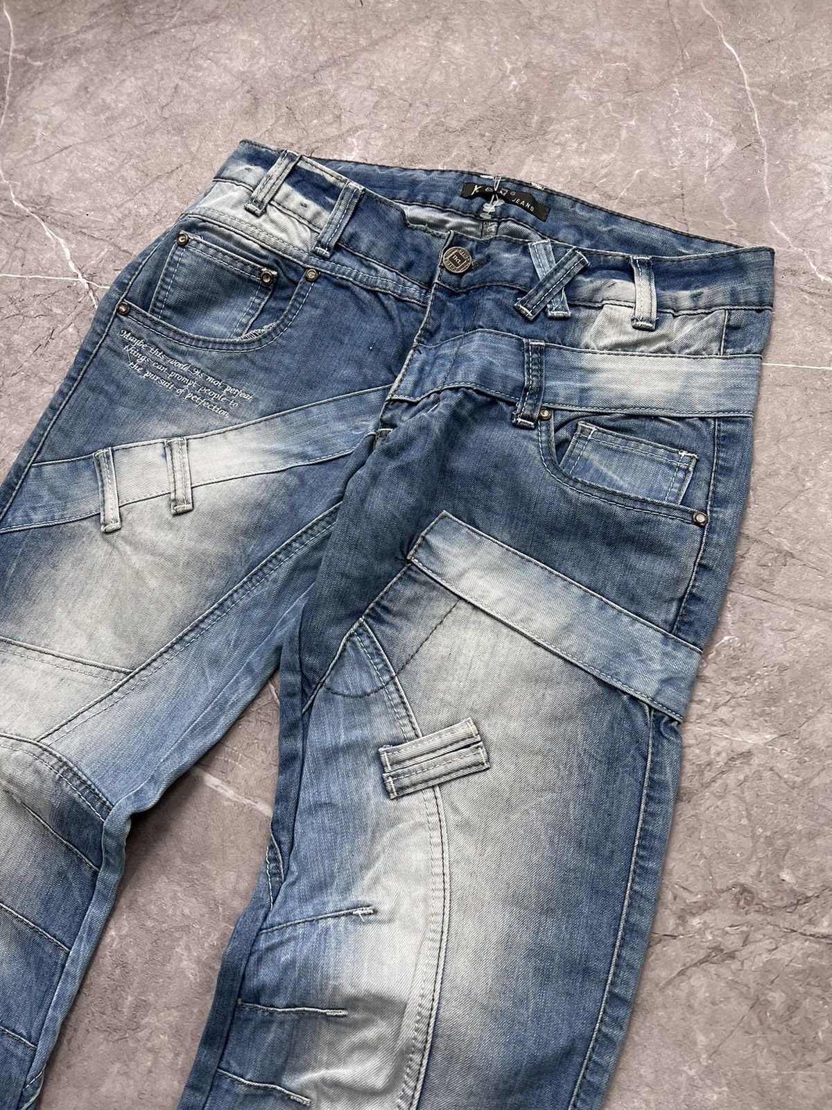 Designer × Japanese Brand × Vintage washed diesel style loose baggy skate work cargo pants Size US 32 / EU 48 - 3 Thumbnail