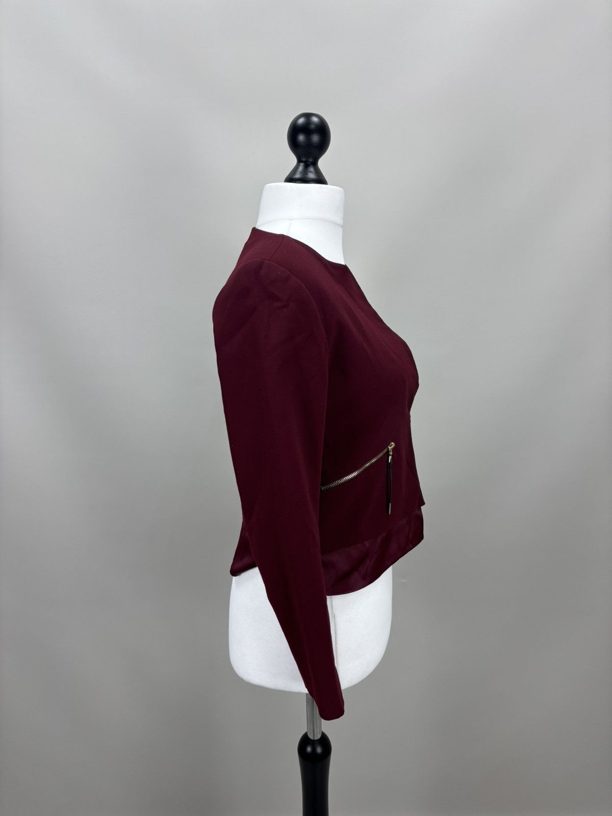 Sandro Womens blazer Sandro Paris Size 36 Color Burgundy Size XS / US 0-2 / IT 36-38 - 4 Thumbnail