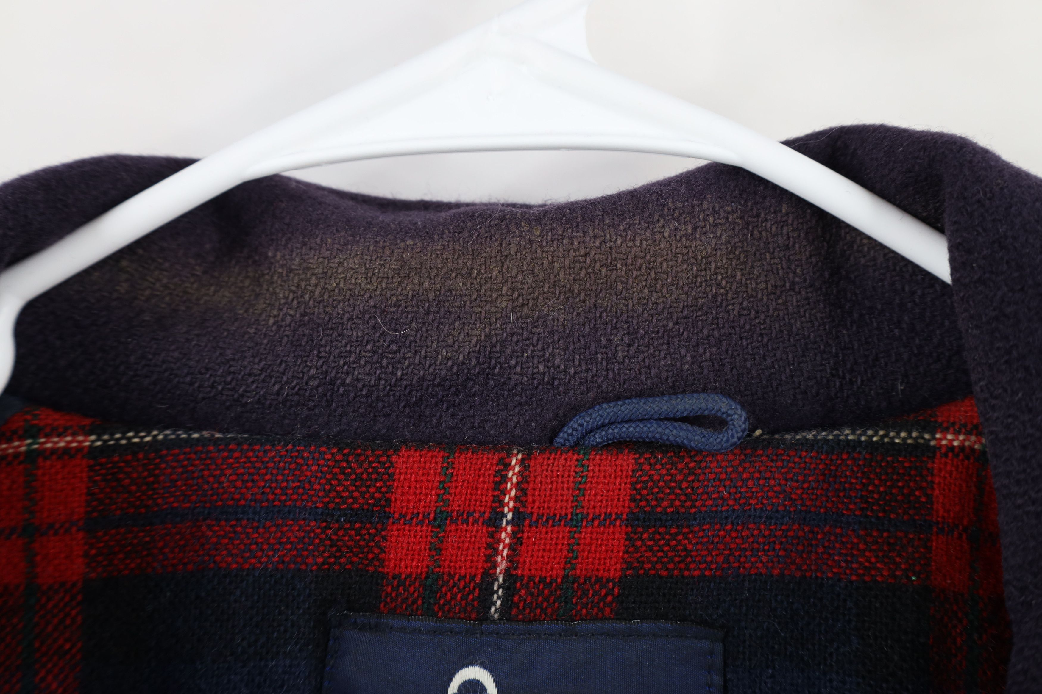 Vintage × Woolrich Woolen Mills Vintage 90s Woolrich Lined Wool Bomber Jacket Navy Blue USA Size US XL / EU 56 / 4 - 8 Thumbnail