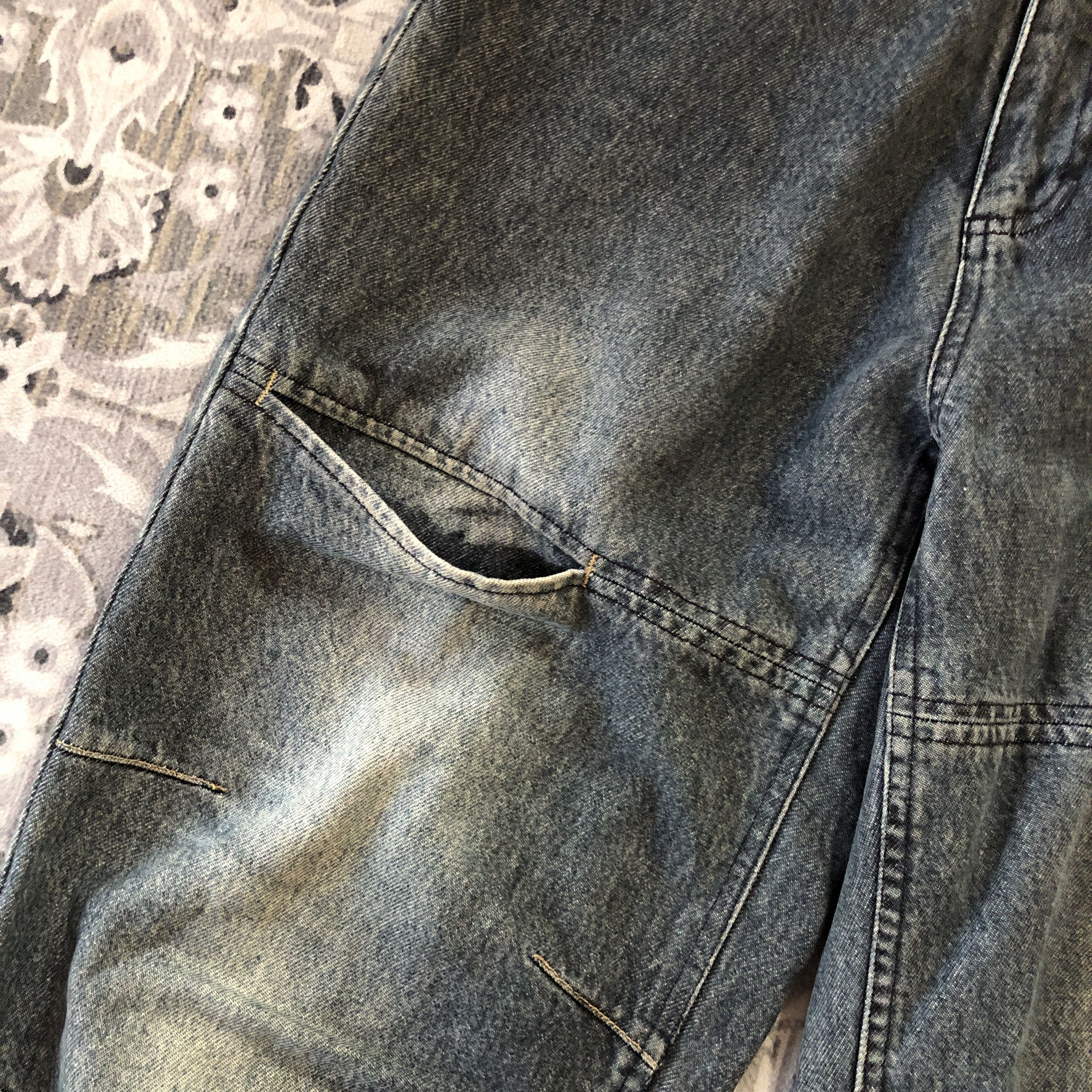 Japanese Brand Y2k White Jeans by Mcylo Baggy Denim Carpenter jeans Size US 30 / EU 46 - 4 Thumbnail