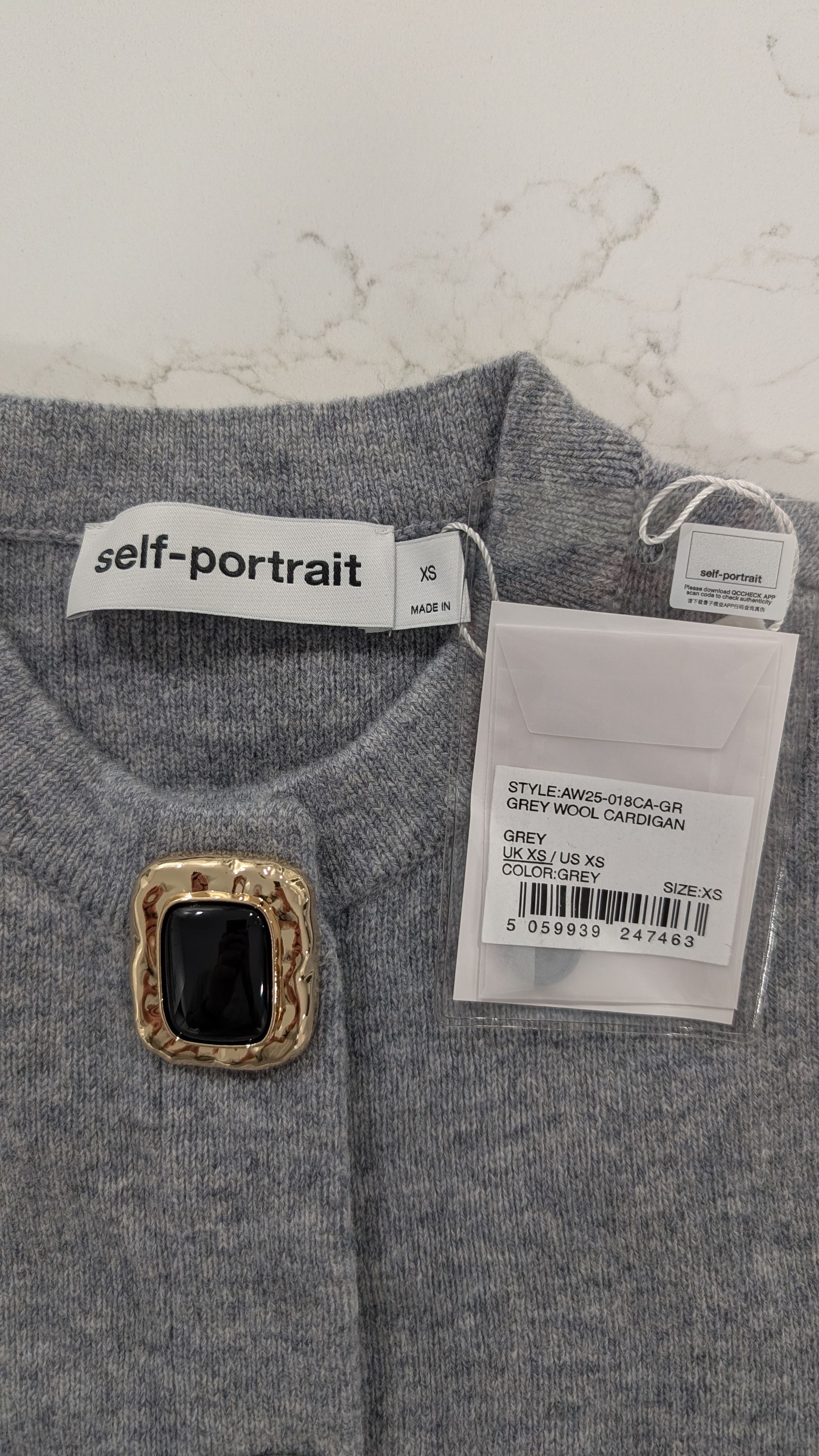 Self-Portrait Self-Portrait Cropped Wool Blend Cardigan Sweater Size XS / US 0-2 / IT 36-38 - 6 Thumbnail