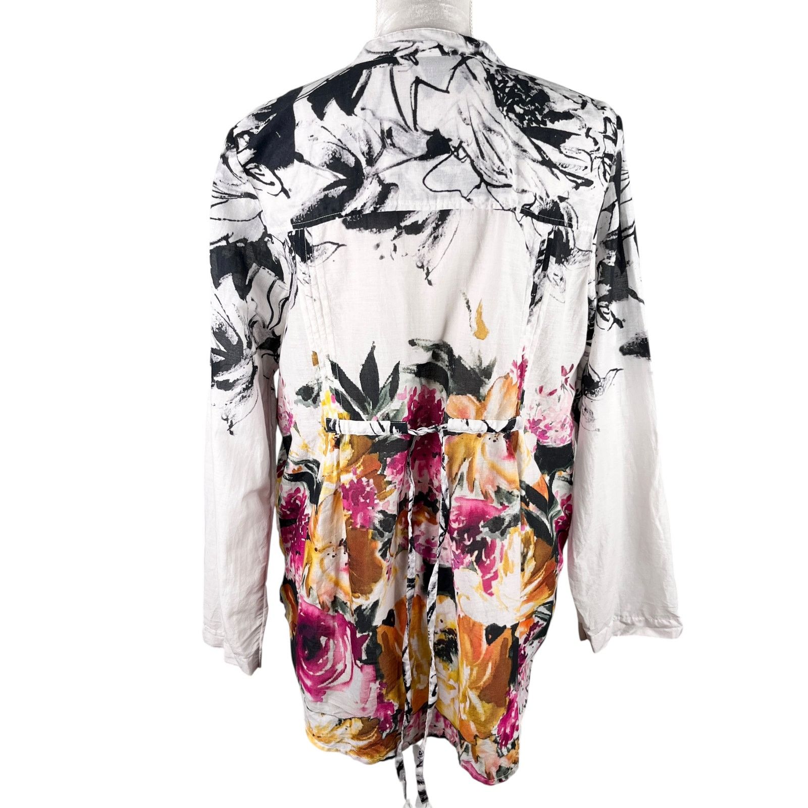 Other Soft Surroundings Champs De Fleur Floral Shirt L Button Down Size L / US 10 / IT 46 - 2 Thumbnail