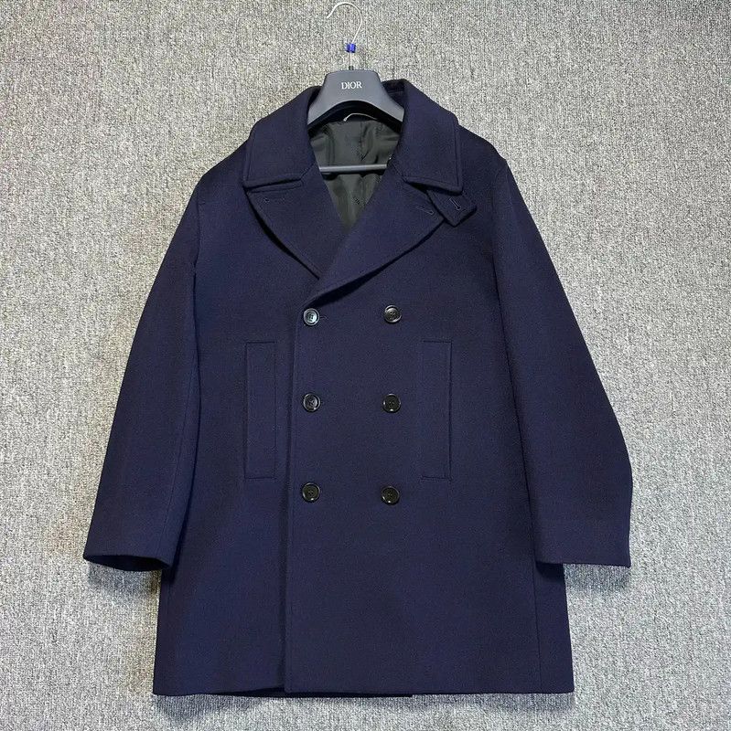 Dior Dior Men's Wool Blend Navy Peacoat 0089 Size US XL / EU 56 / 4 - 1 Thumbnail
