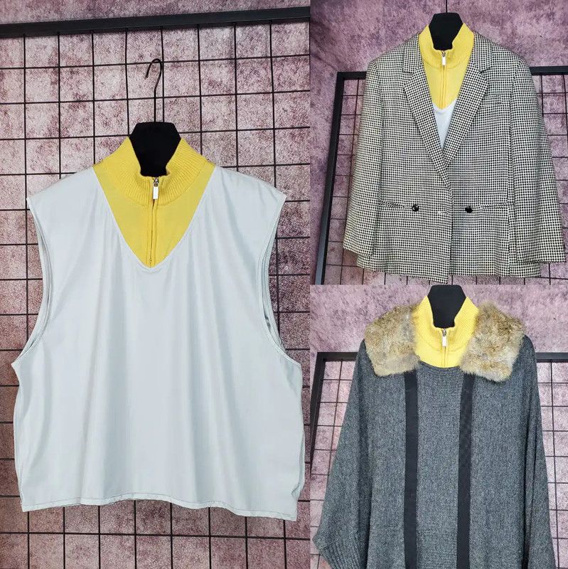 Burberry Burberry Spring Yellow Wool Half-Zip Top Size XL / US 12-14 / IT 48-50 - 1 Thumbnail