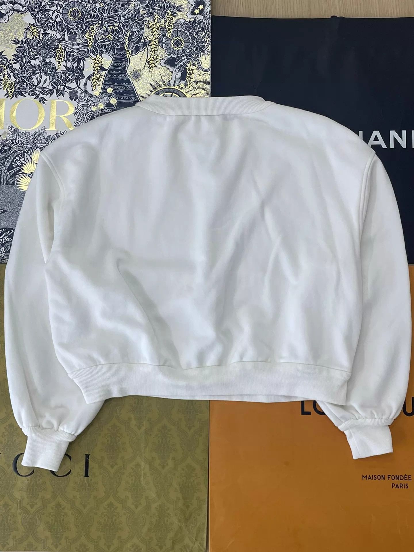 Brunello Cucinelli BC White Beaded Versatile Sweatshirt Size M New Size M / US 6-8 / IT 42-44 - 3 Thumbnail
