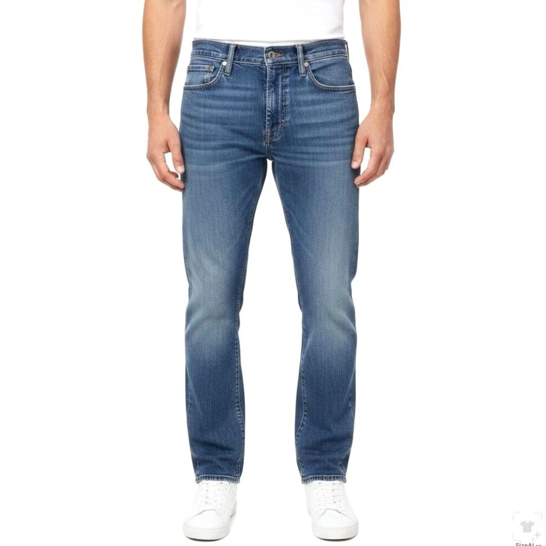 Levi's Levi's Jeans S40175 Mens 32x34 Blue Medium Wash Denim Zip Fly Tapered Stretch Distressed Pockets Logo Size US 32 / EU 48 - 4 Thumbnail