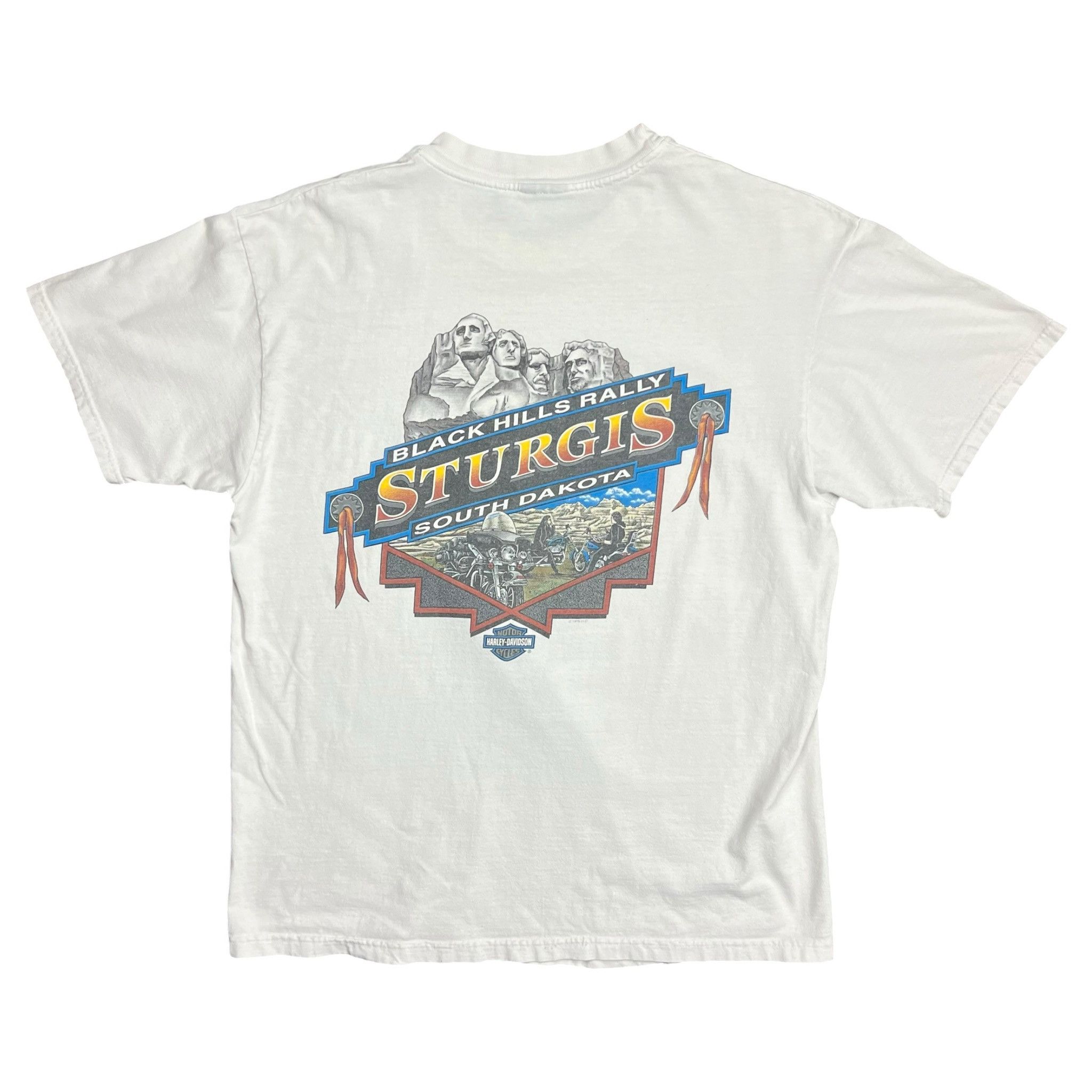 Harley Davidson 1998 Harley-Davidson Sturgis Black Hills Rally Graphic Tee Size US L / EU 52-54 / 3 - 5 Thumbnail
