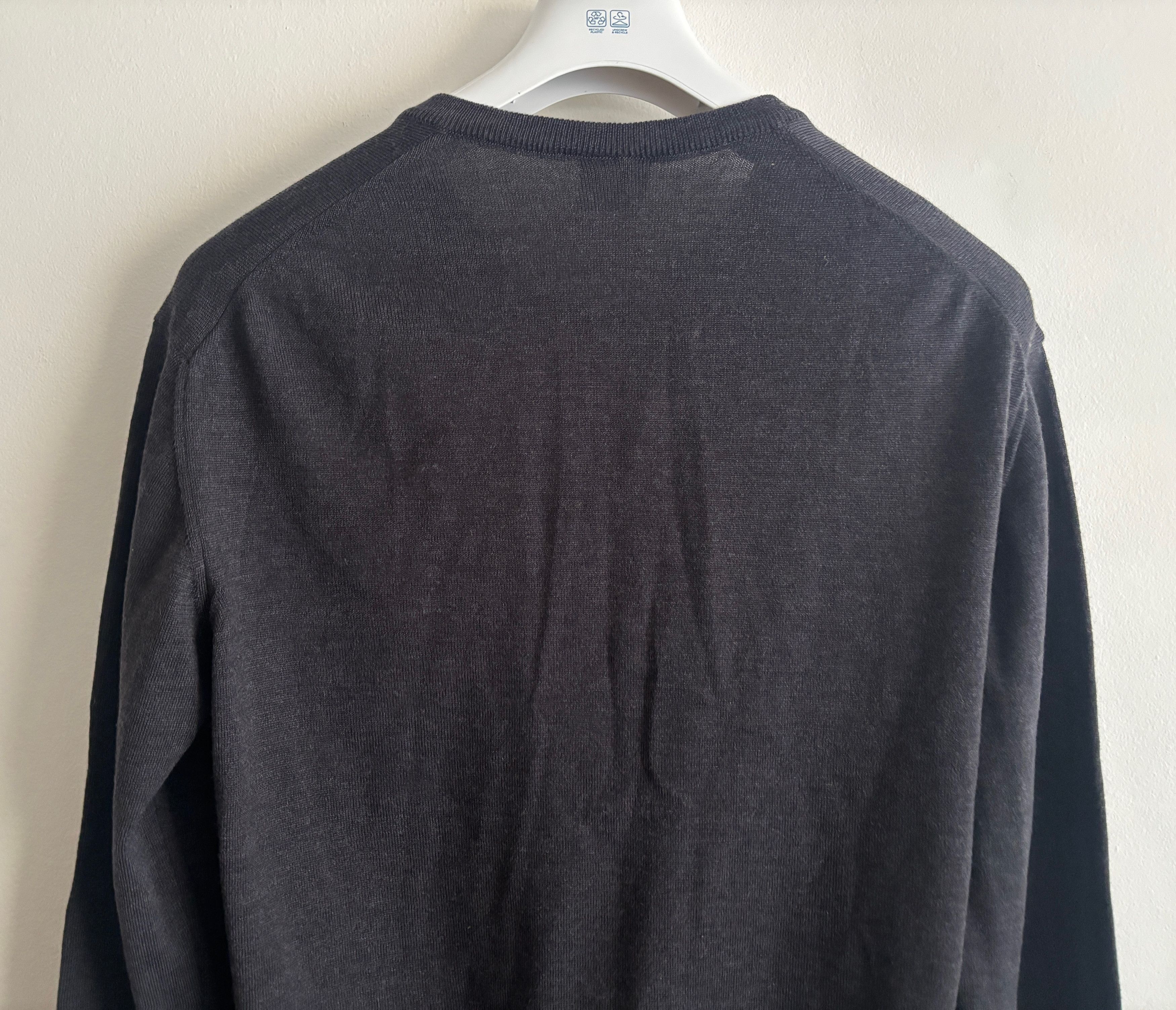 Dalmine $220 Grey Fine Merino Wool V-neck Wool Sweater - 42 / Large Size US L / EU 52-54 / 3 - 7 Thumbnail