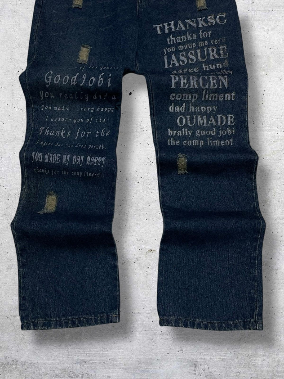 Hysteric Glamour LADY BLUE 1990S JAPAN DESIGNER EXPERIMENTAL POETIC DENIM Size US 29 - 3 Thumbnail